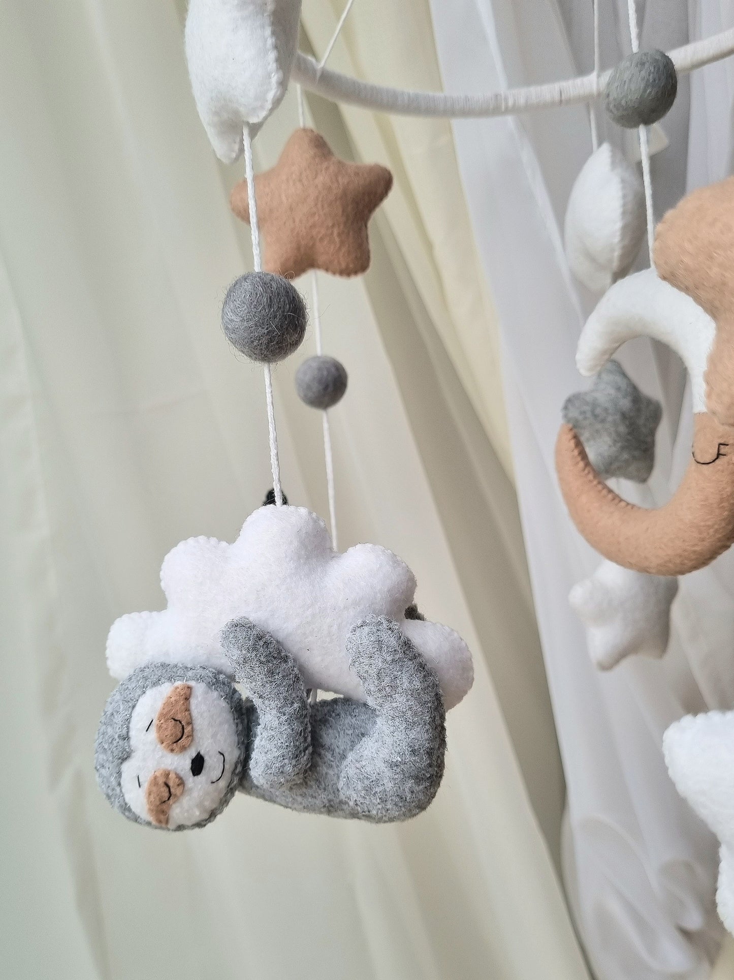 Baby Mobile Tierfreunde braun/grau