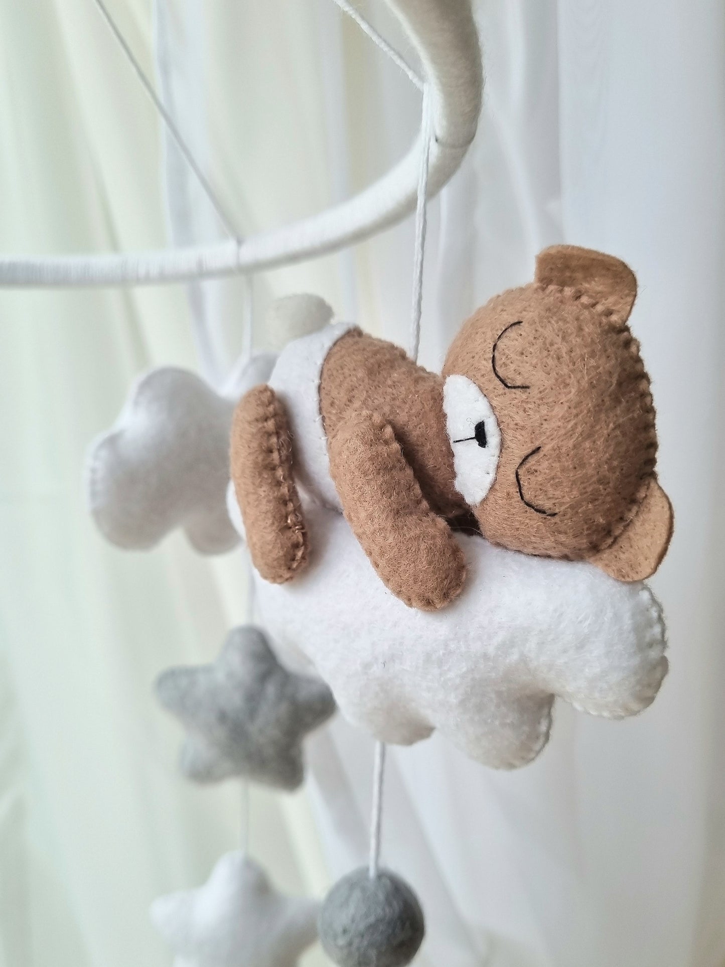 Baby Mobile Tierfreunde braun/grau