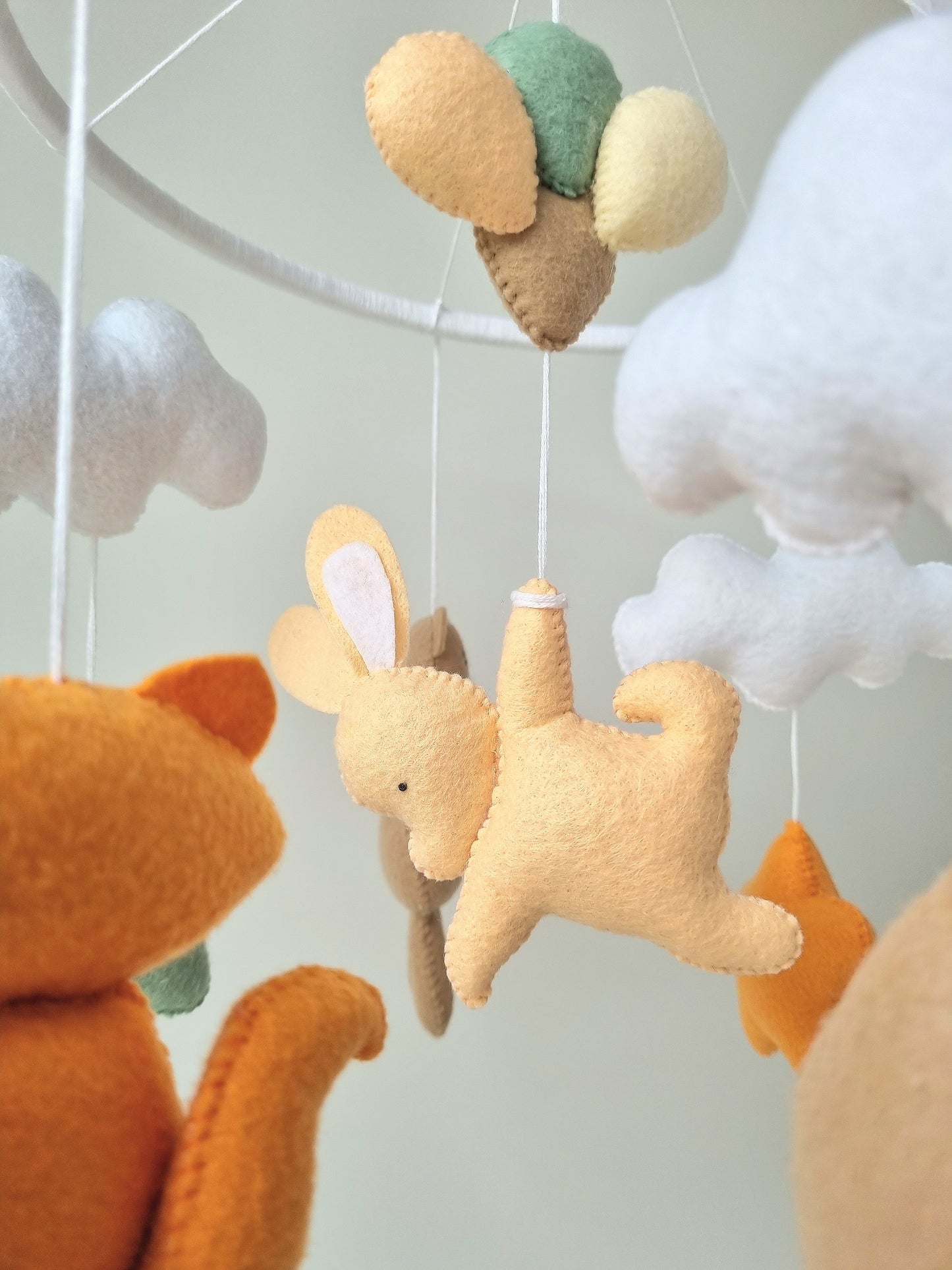 Baby Mobile Waldtiere orange