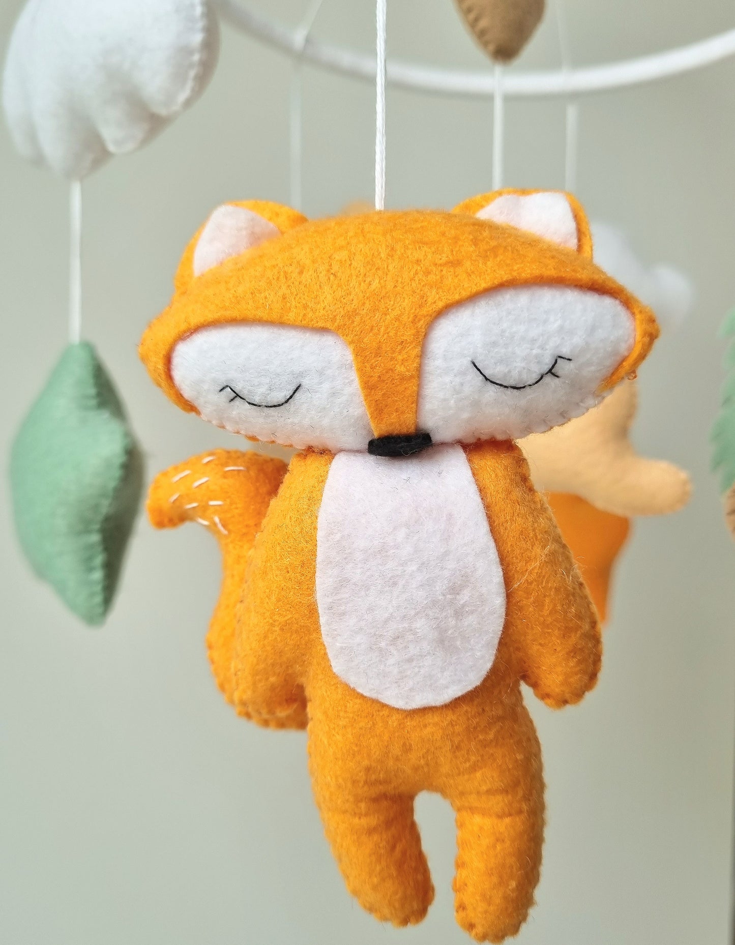 Baby Mobile Waldtiere orange