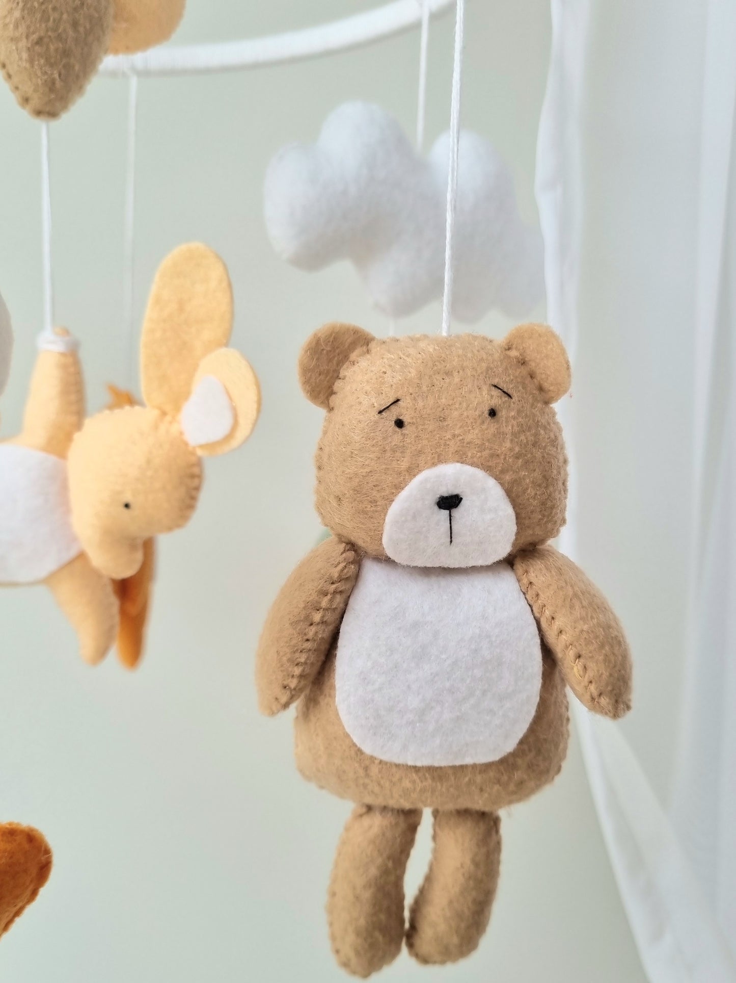 Baby Mobile Waldtiere orange