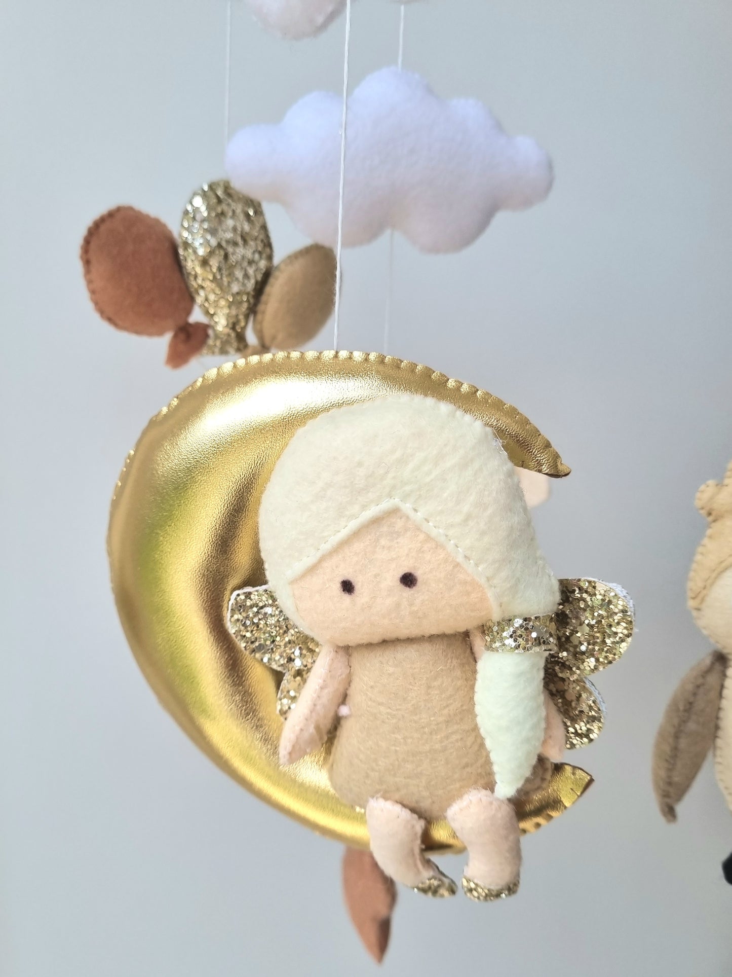 Baby Mobile Engelchen beige/gold