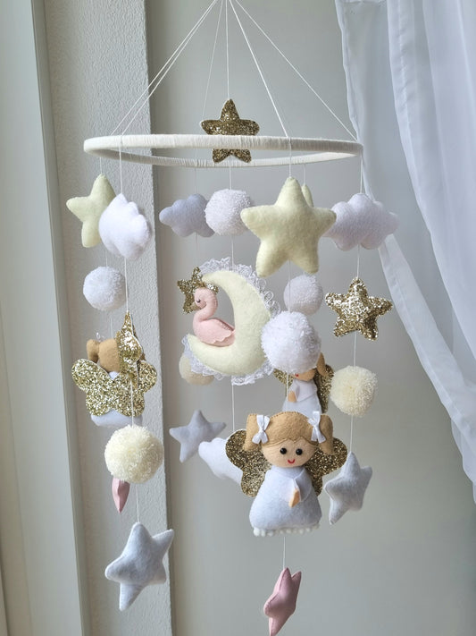 Baby Mobile Engelchen rosa