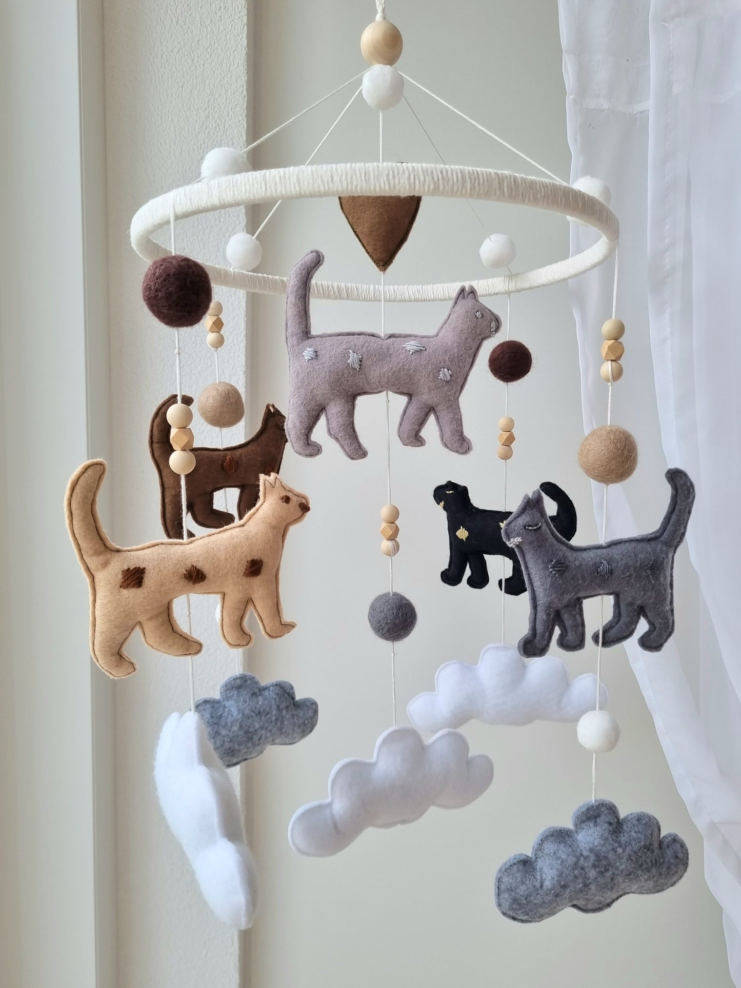 Baby Mobile Nature Cats