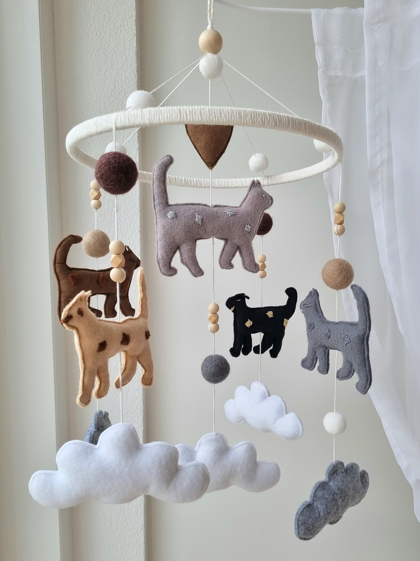 Baby Mobile Nature Cats