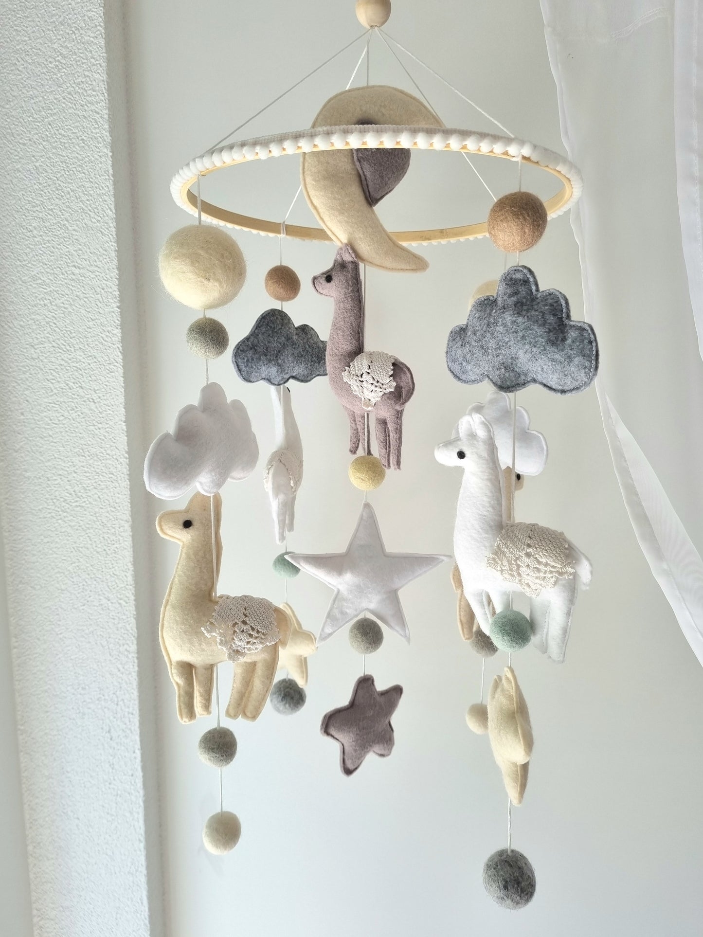 Baby Mobile Alpaka dream color