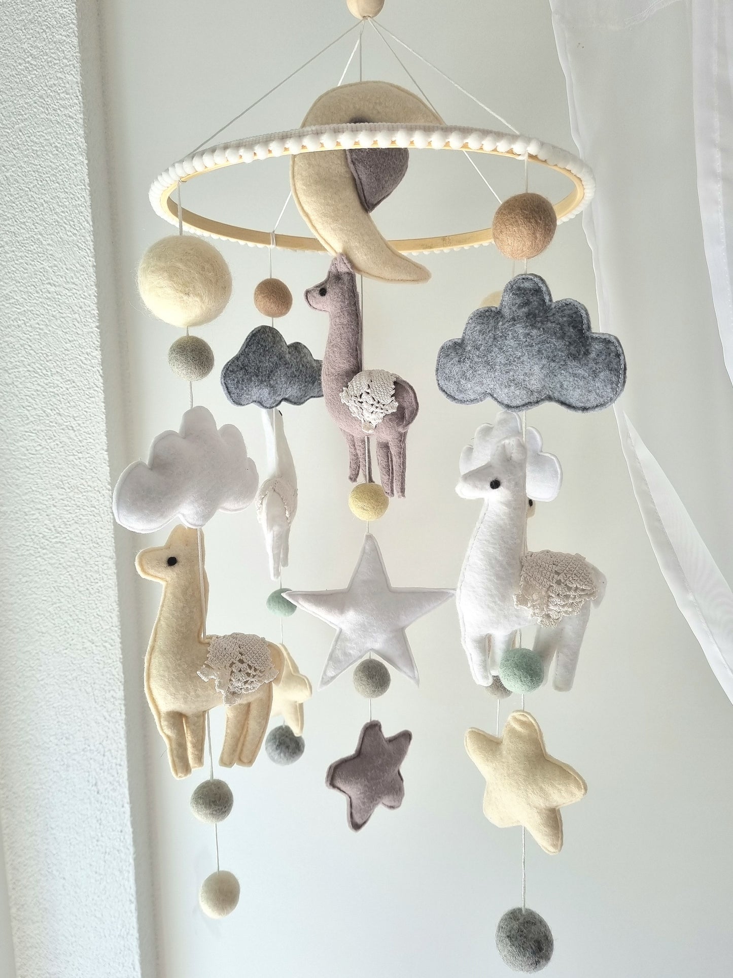 Baby Mobile Alpaka dream color