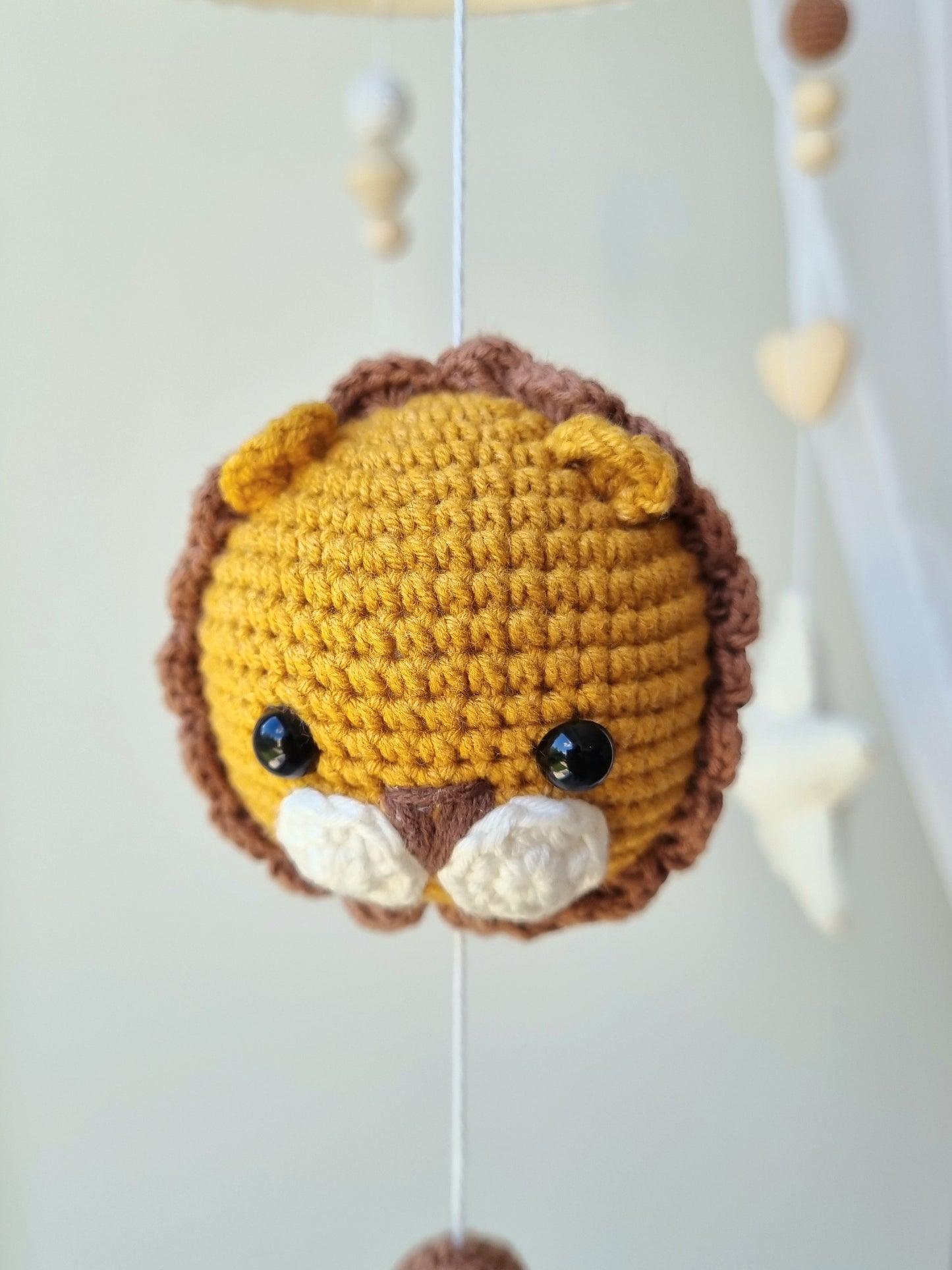 Baby Mobile Häkelliebe Löwe