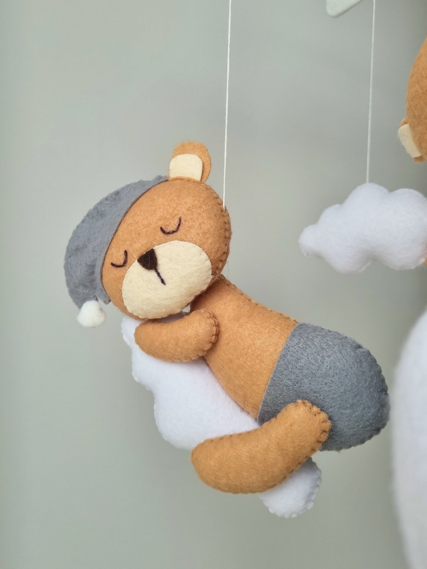 Baby Mobile Bär beige/grau