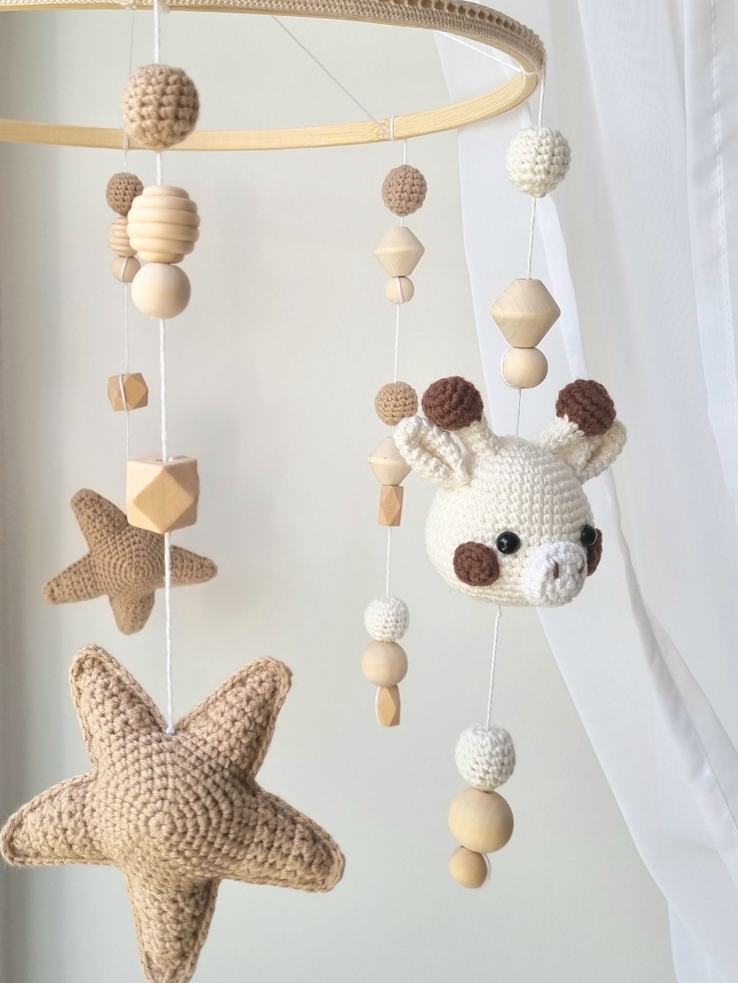 Baby Mobile Häkelliebe Giraffe