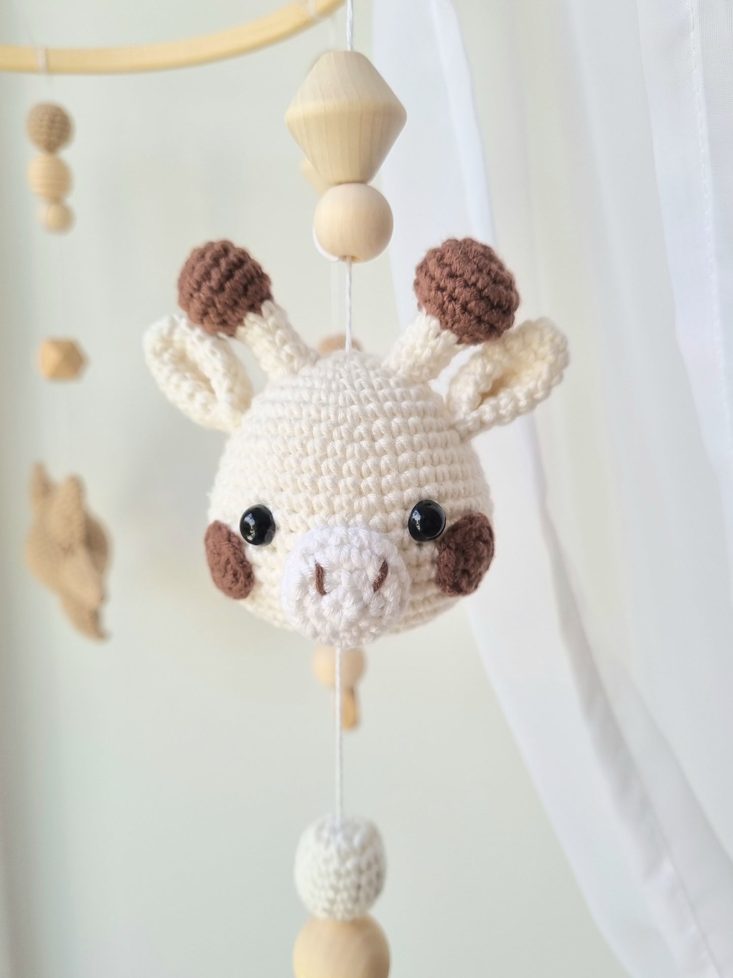 Baby Mobile Häkelliebe Giraffe