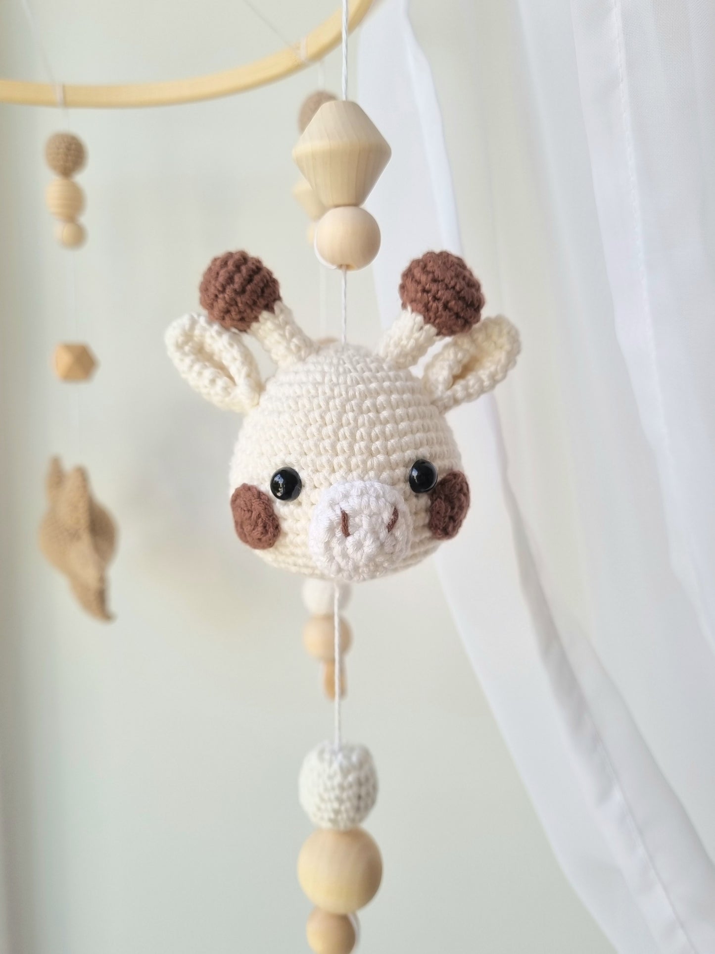 Baby Mobile Häkelliebe Giraffe