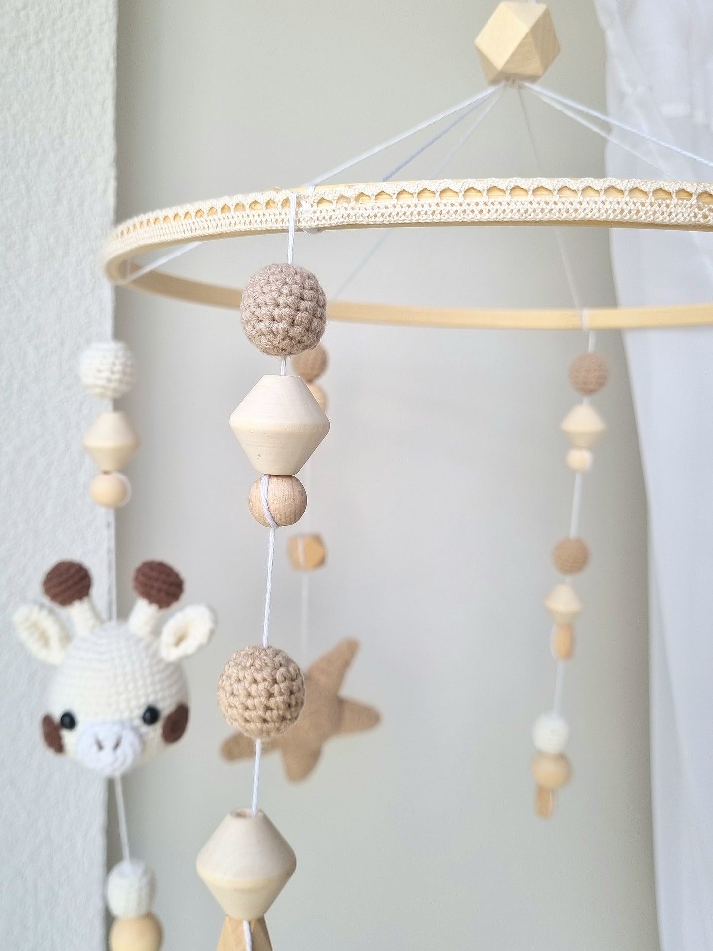 Baby Mobile Häkelliebe Giraffe