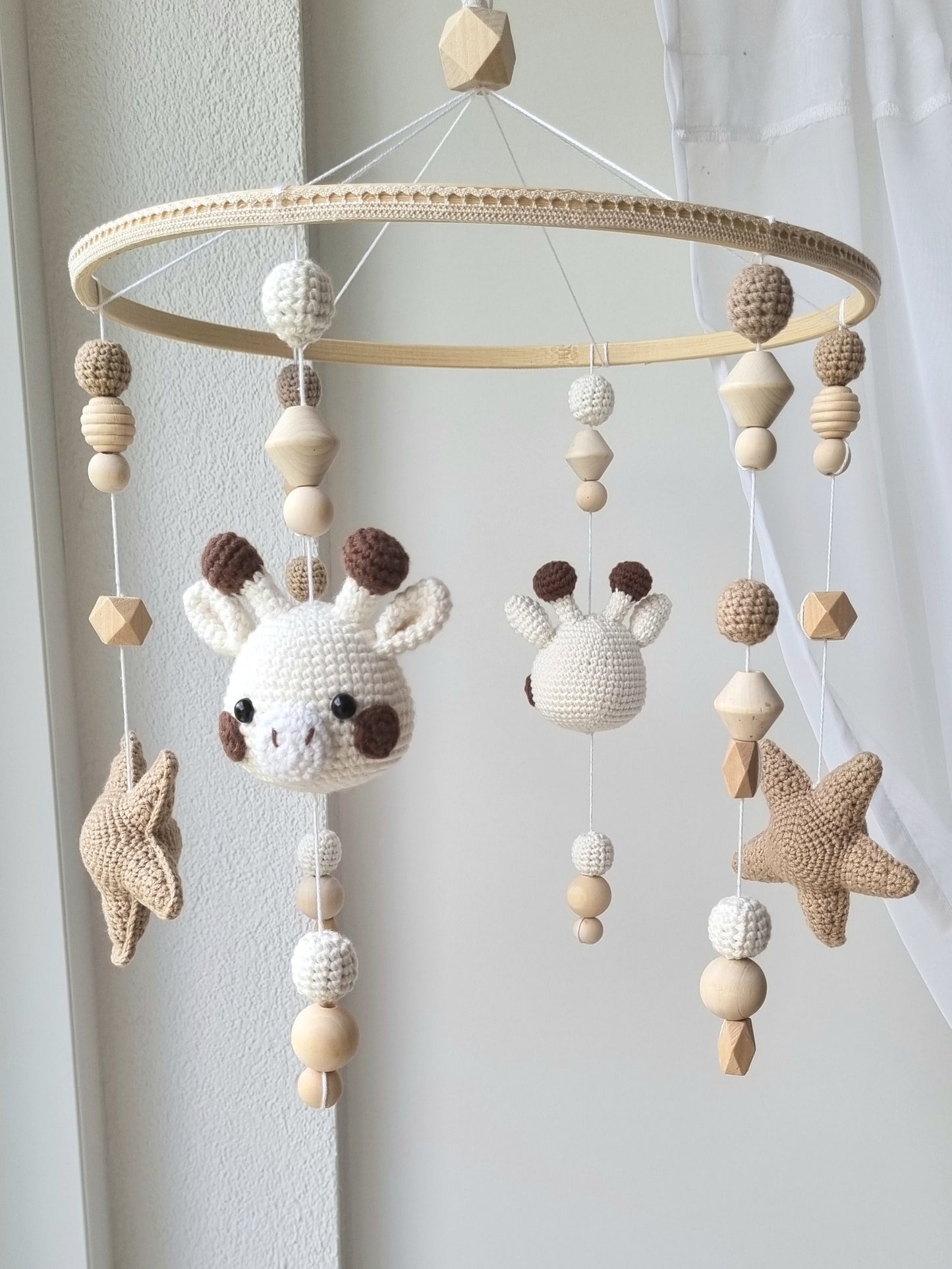 Baby Mobile Häkelliebe Giraffe
