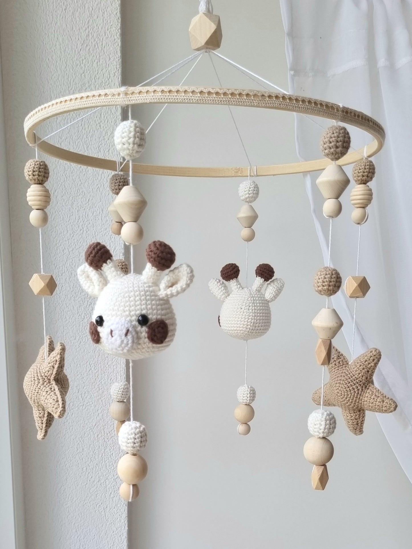 Baby Mobile Häkelliebe Giraffe