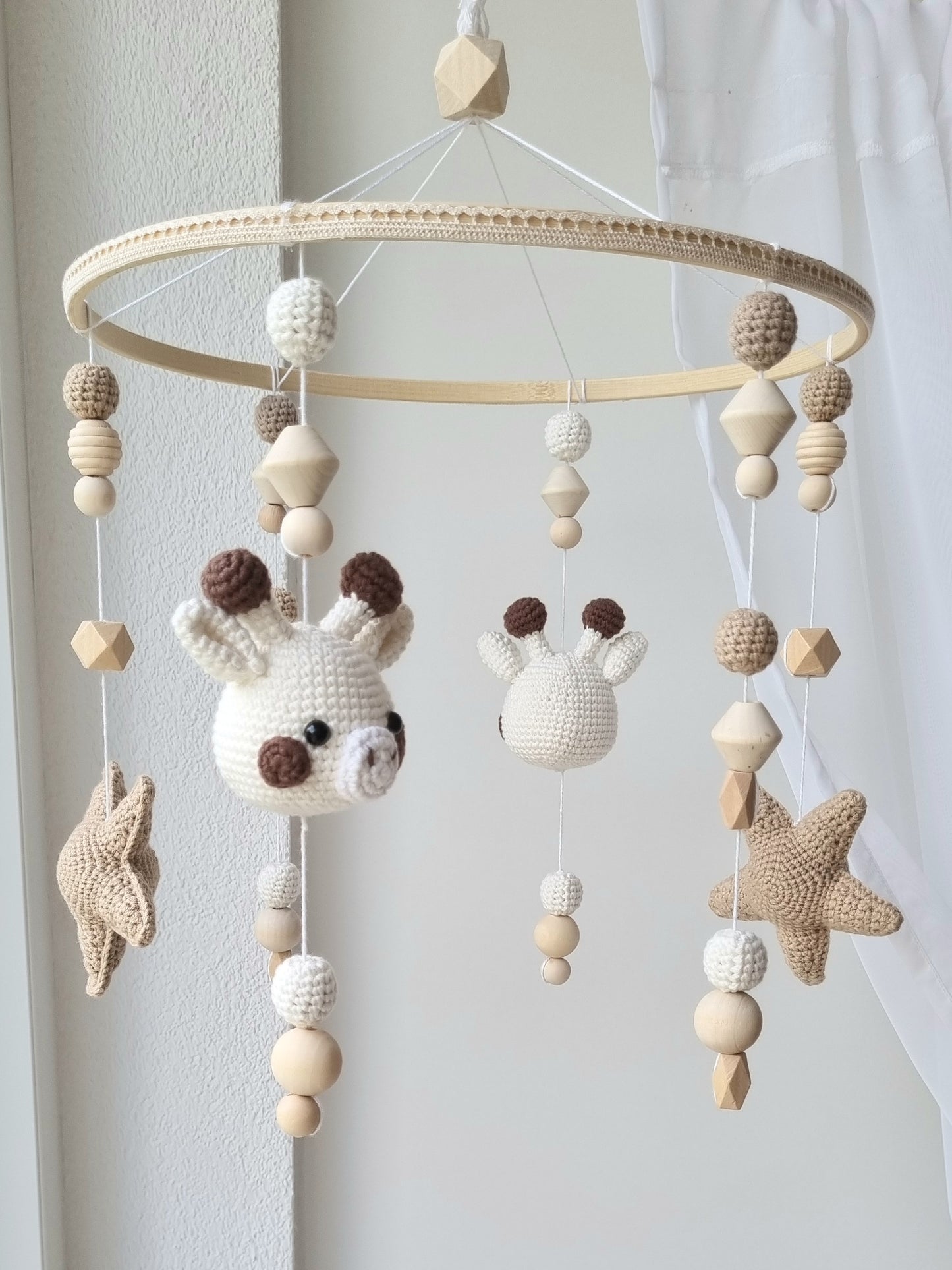 Baby Mobile Häkelliebe Giraffe