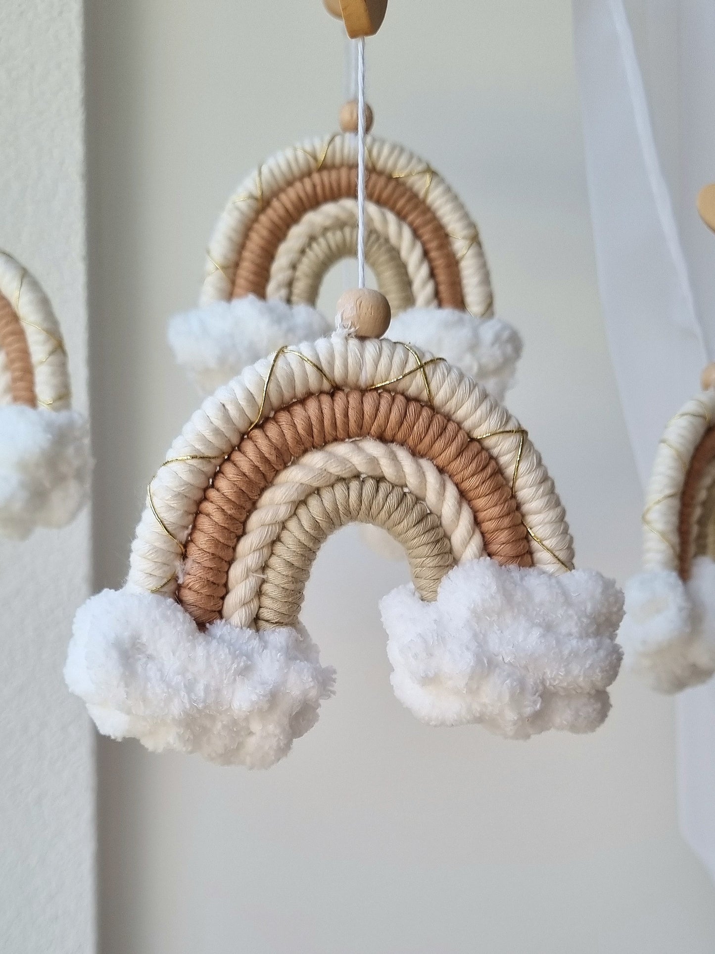 Baby Mobile Puffel Makramee Earth