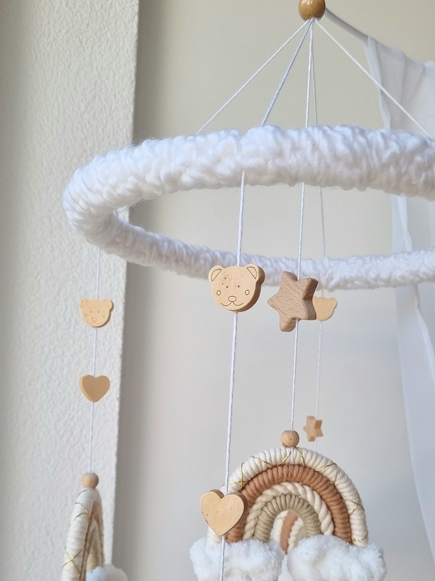 Baby Mobile Puffel Makramee Earth
