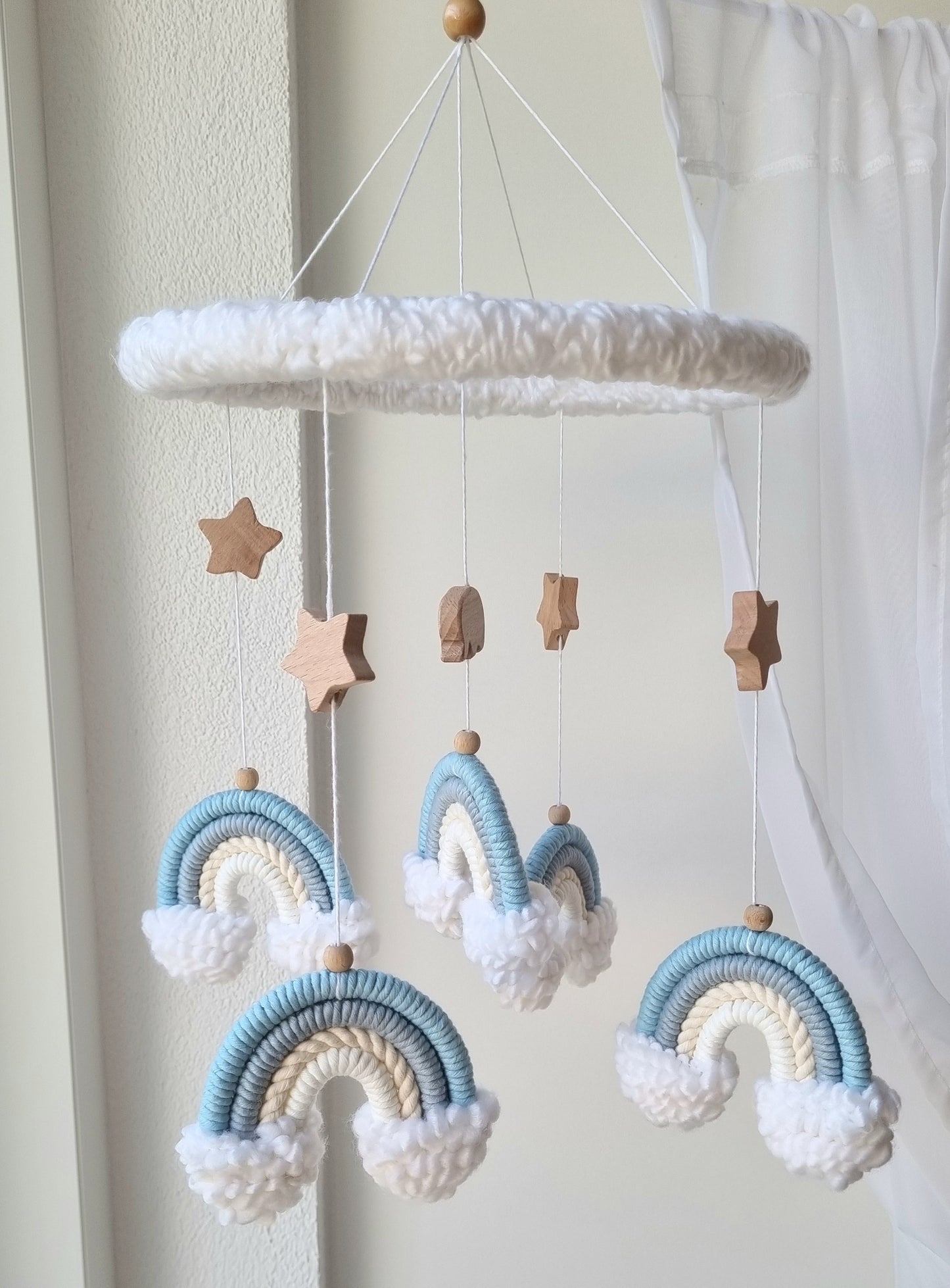 Baby Mobile Puffel Makramee Sea