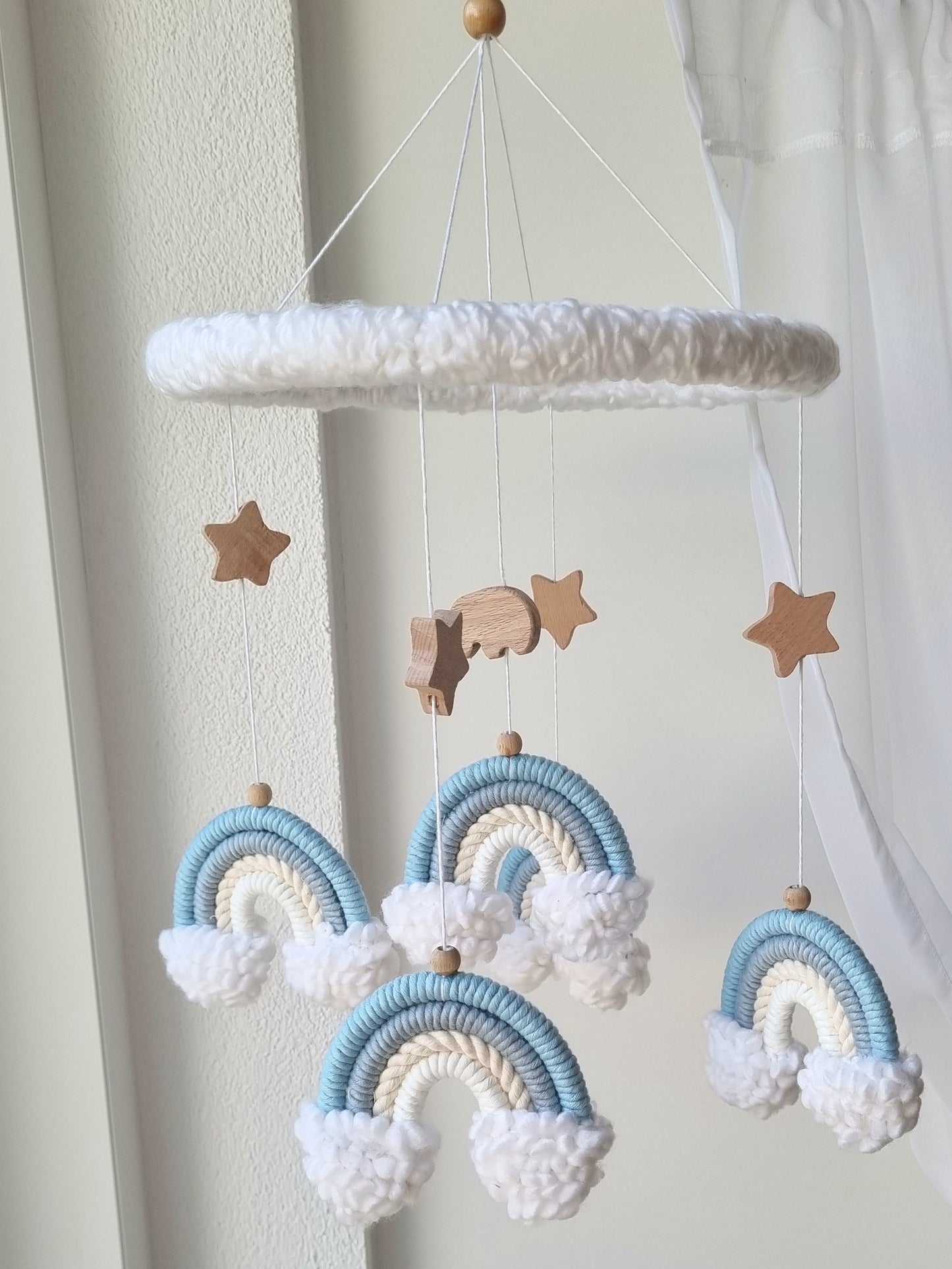 Baby Mobile Puffel Makramee Sea