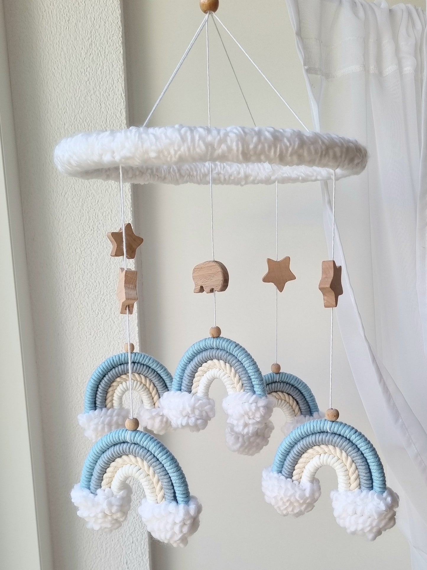 Baby Mobile Puffel Makramee Sea