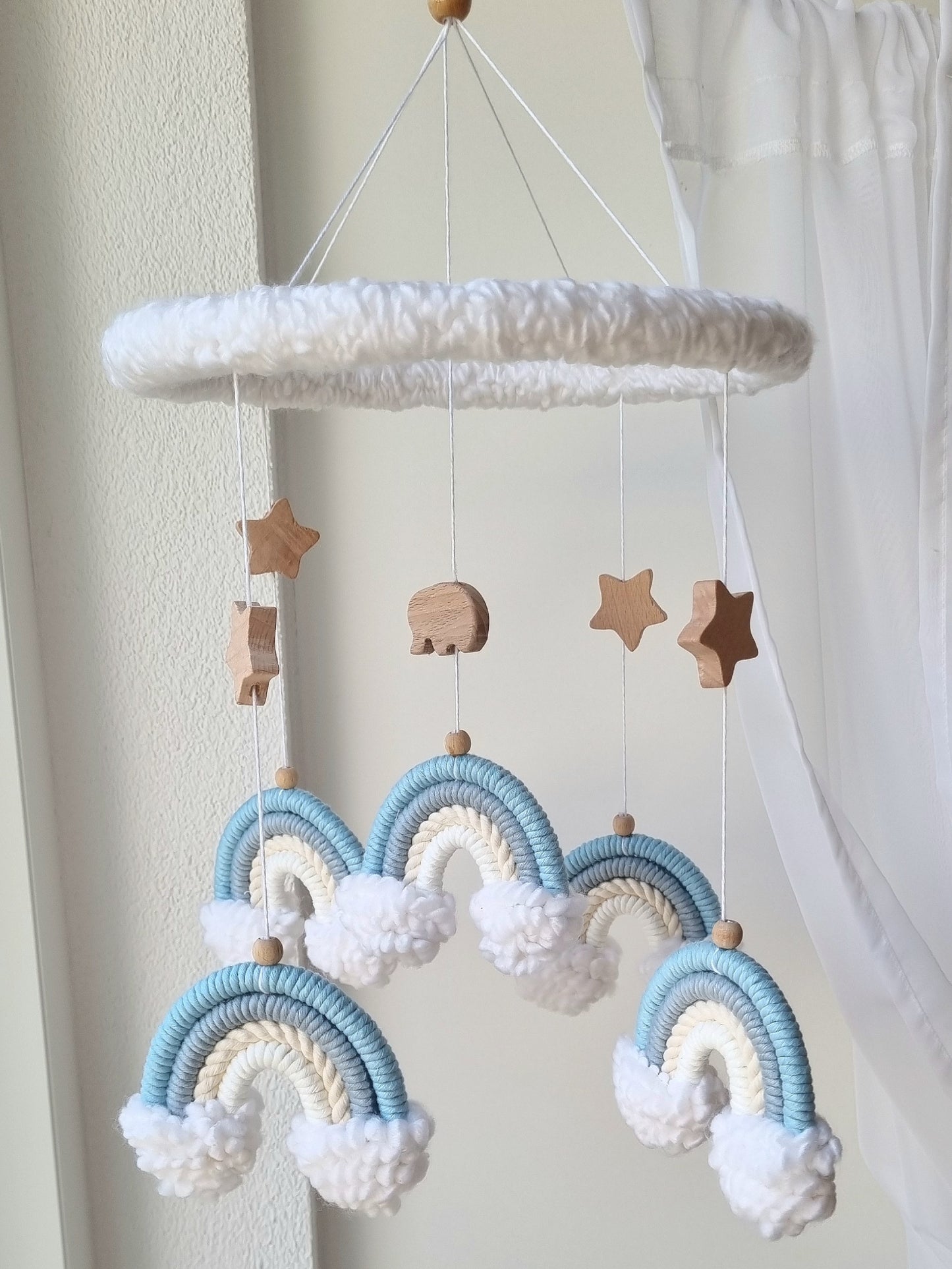 Baby Mobile Puffel Makramee Sea