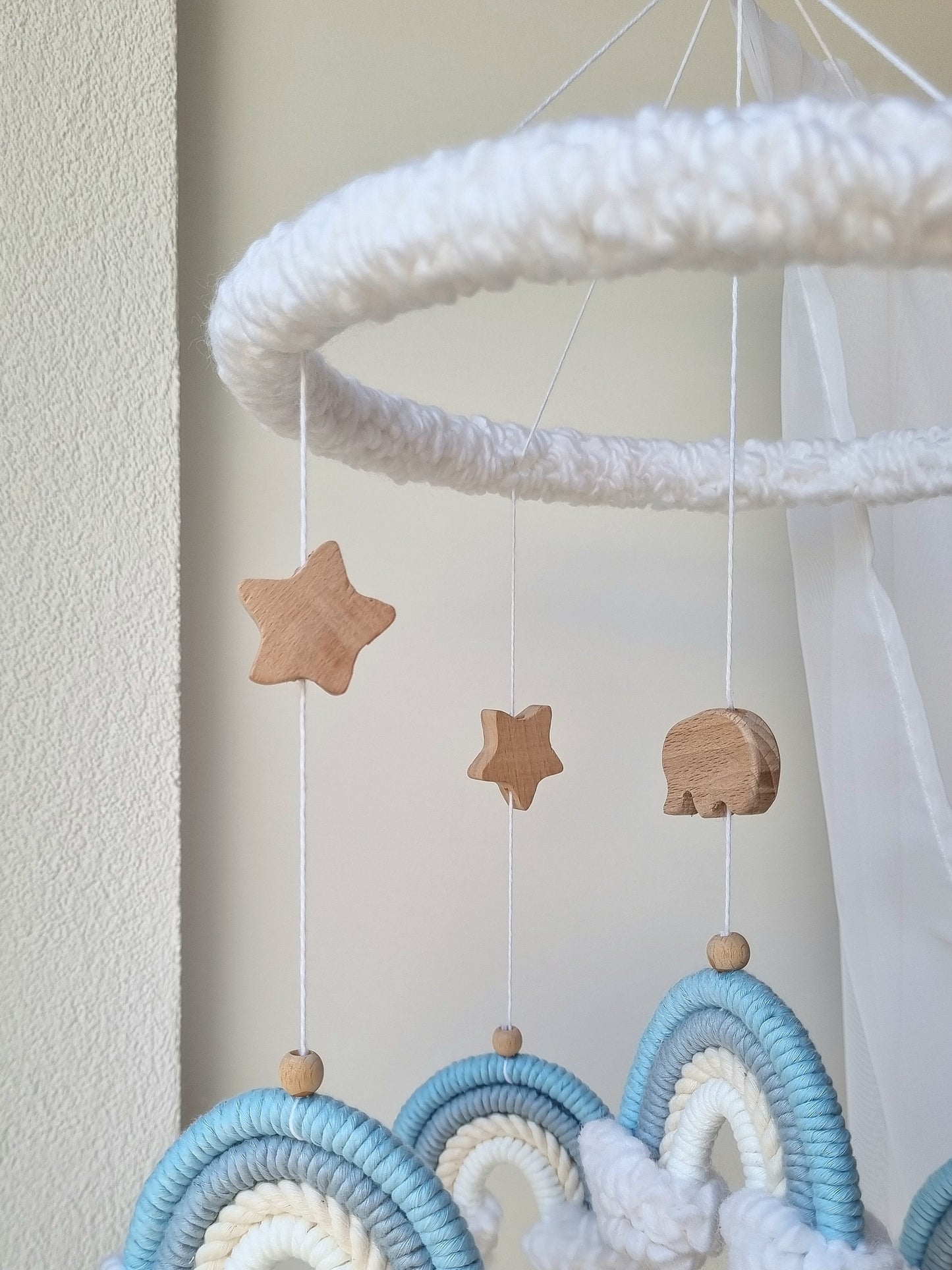 Baby Mobile Puffel Makramee Sea