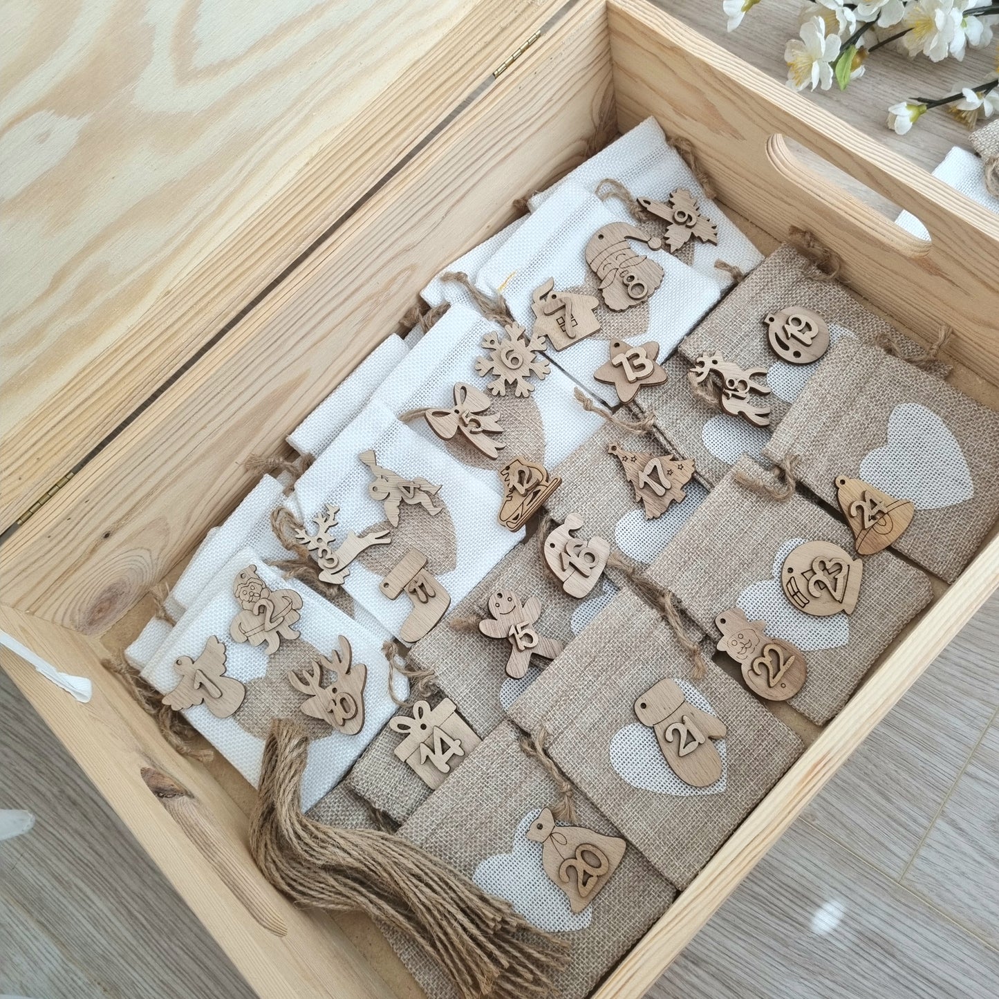 Adventsbox Stars personalisiert gross/klein