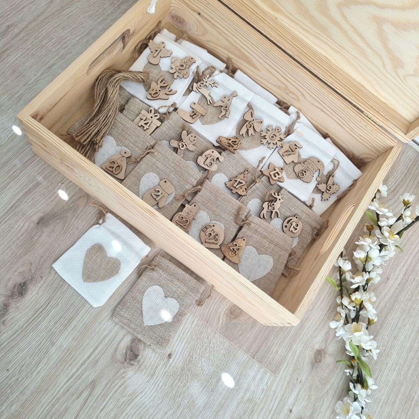 Adventsbox Stars personalisiert gross/klein