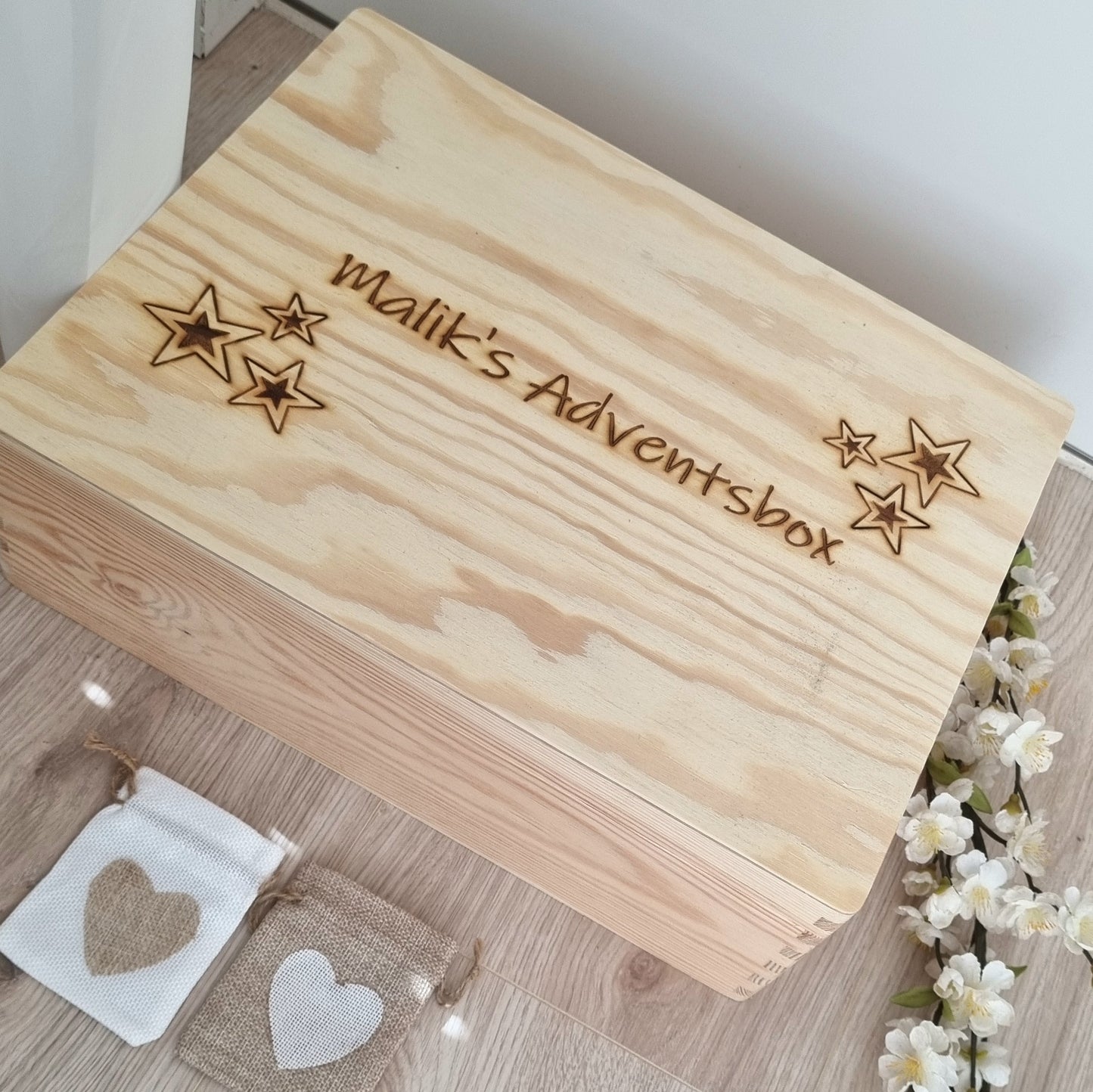 Adventsbox Stars personalisiert gross/klein