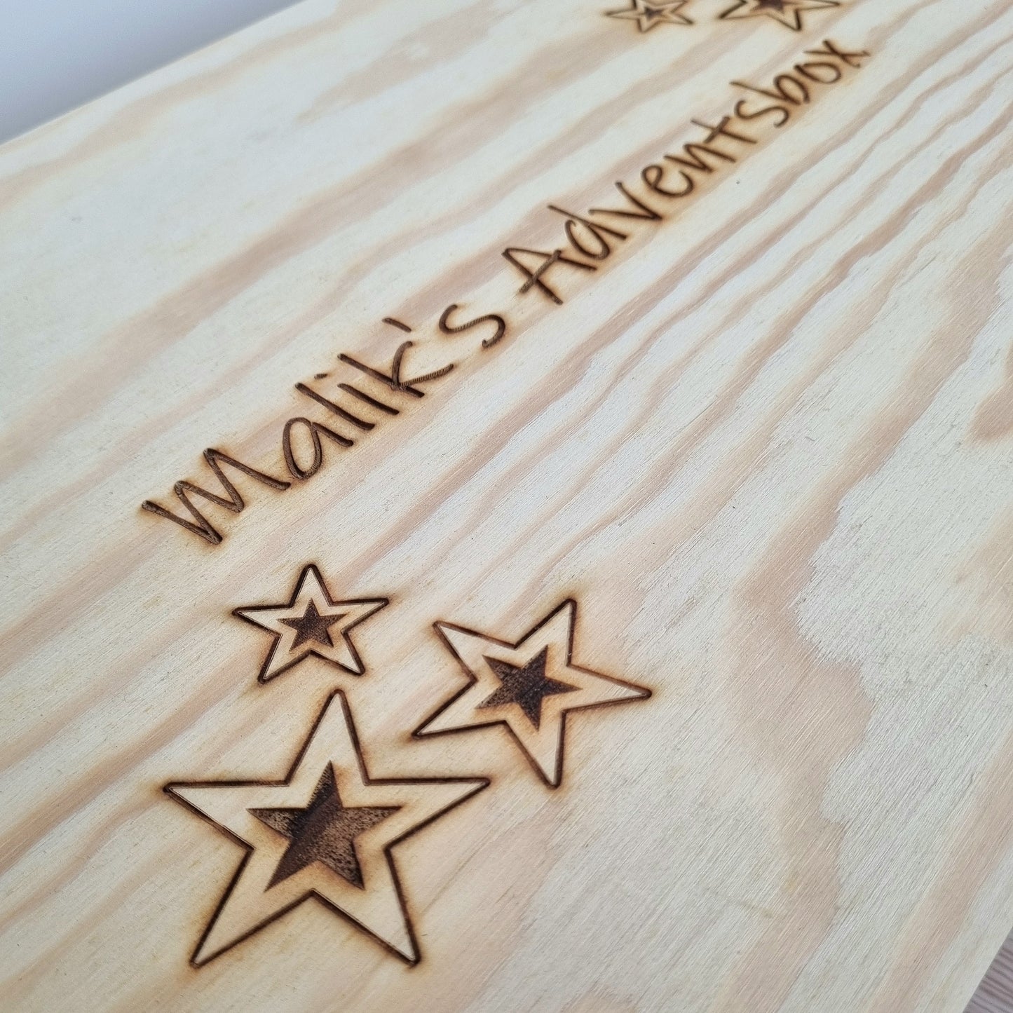 Adventsbox Stars personalisiert gross/klein