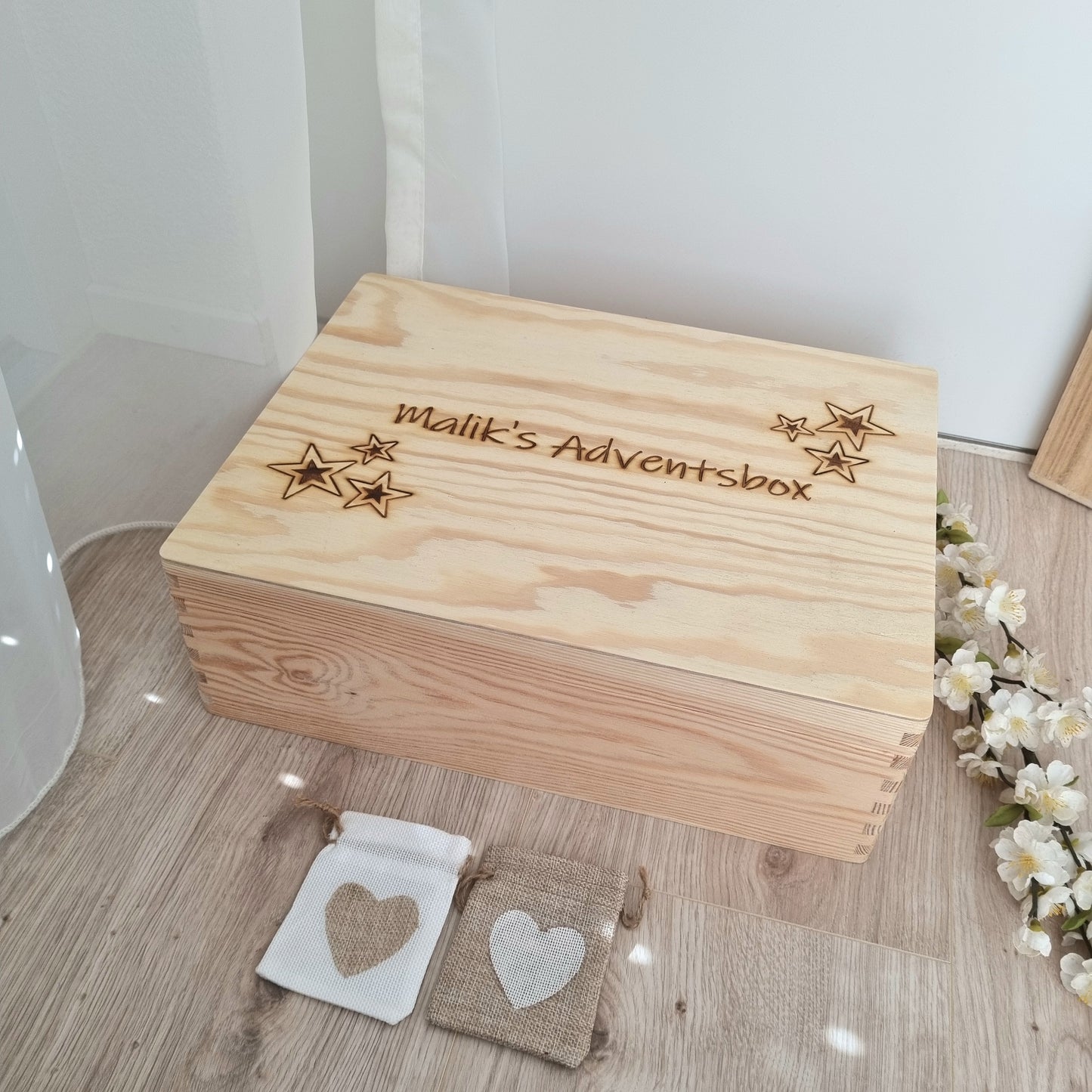 Adventsbox Stars personalisiert gross/klein