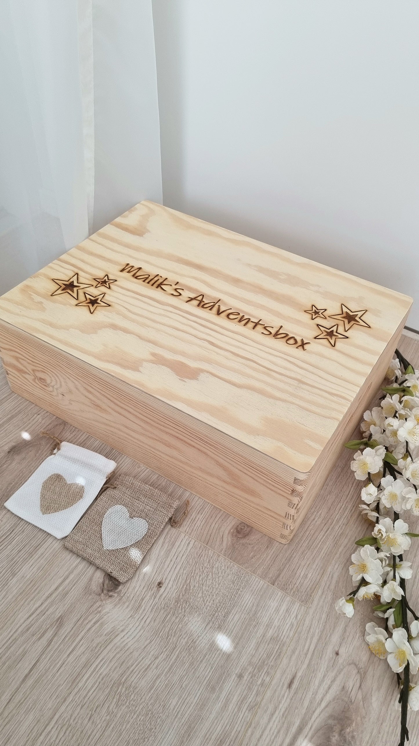 Adventsbox Stars personalisiert gross/klein