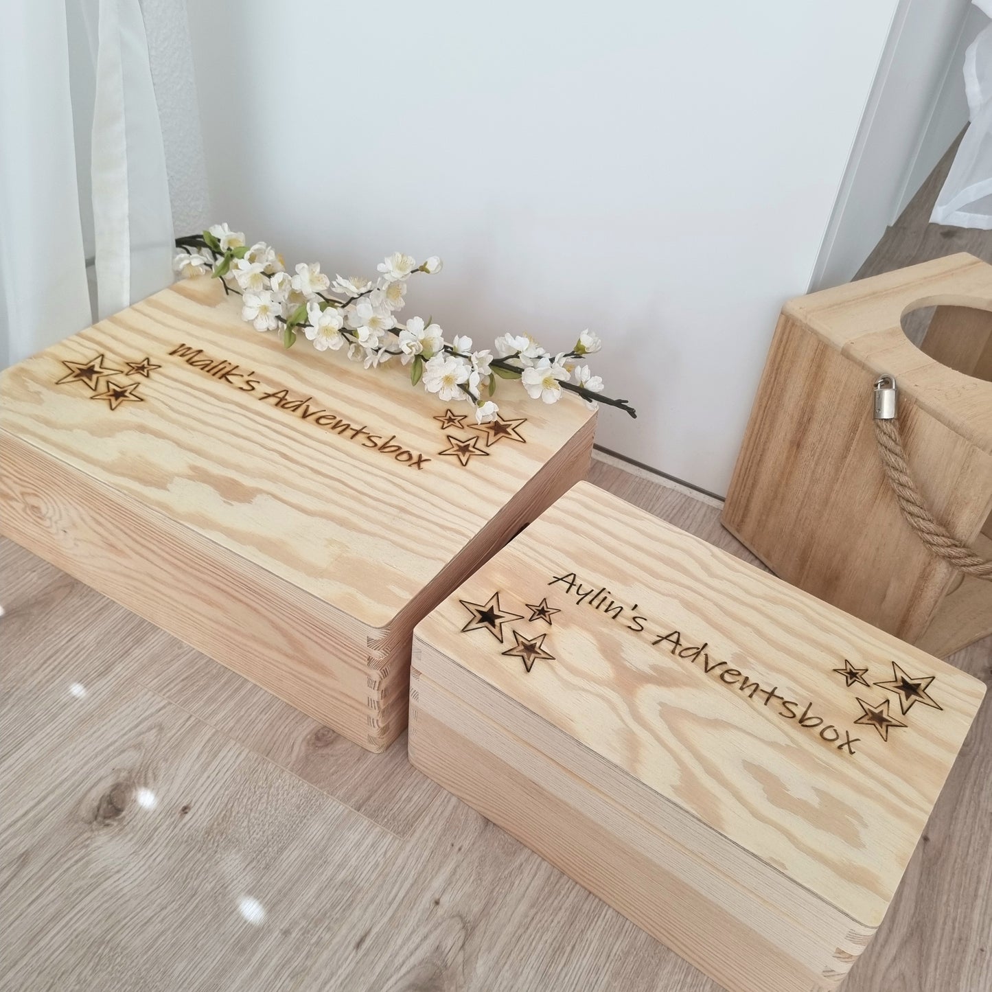 Adventsbox Stars personalisiert gross/klein