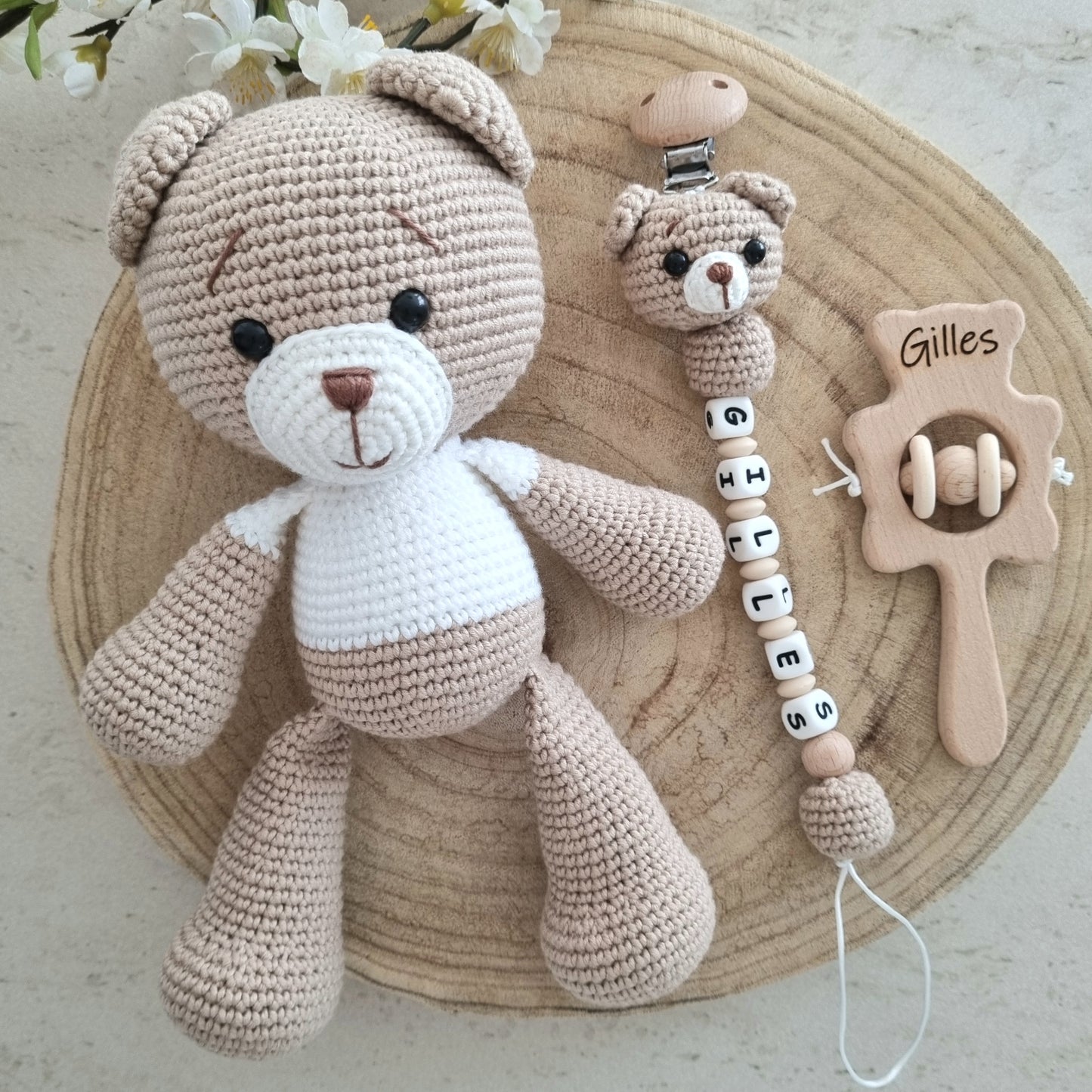2er oder 3er Set Teddy hellbraun