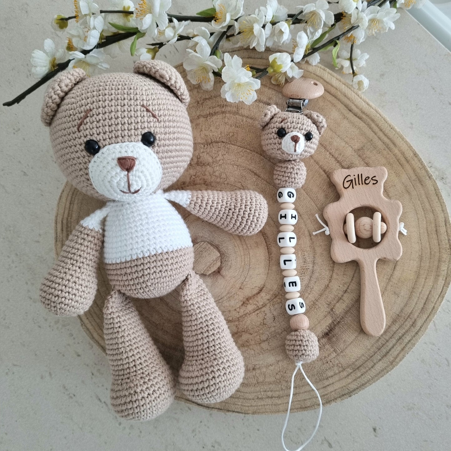 2er oder 3er Set Teddy hellbraun