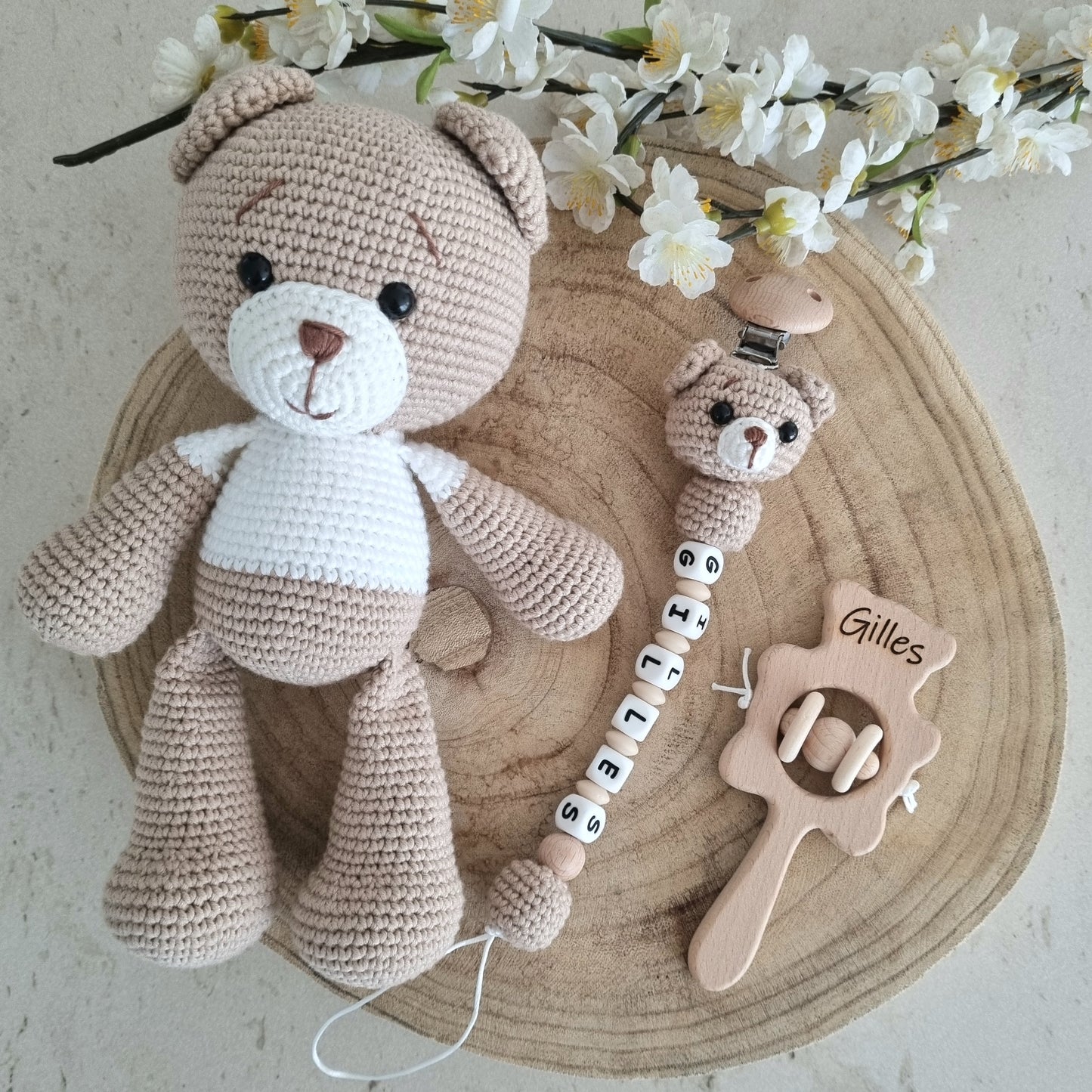 2er oder 3er Set Teddy hellbraun