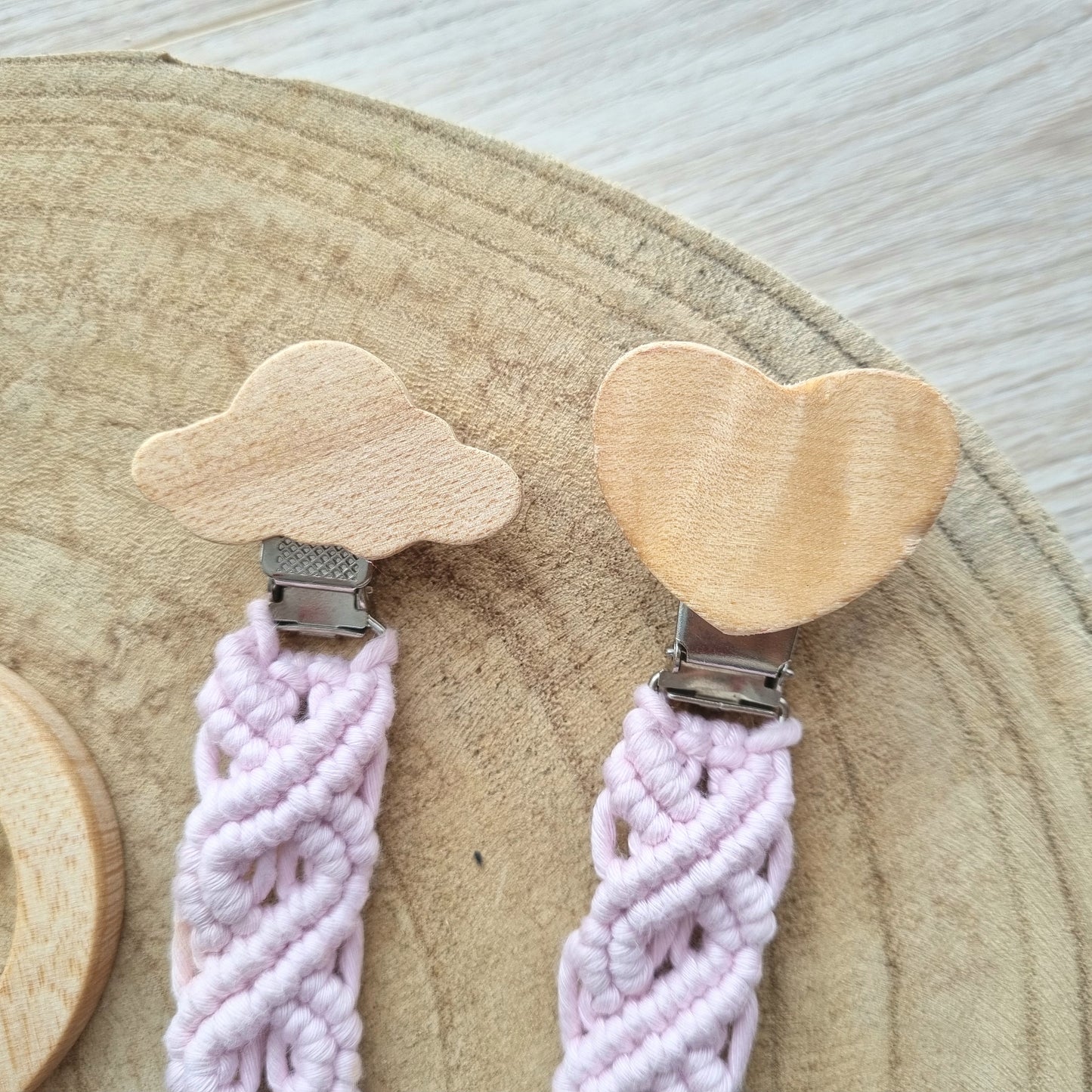 2er Set Makramee Bebe rosa