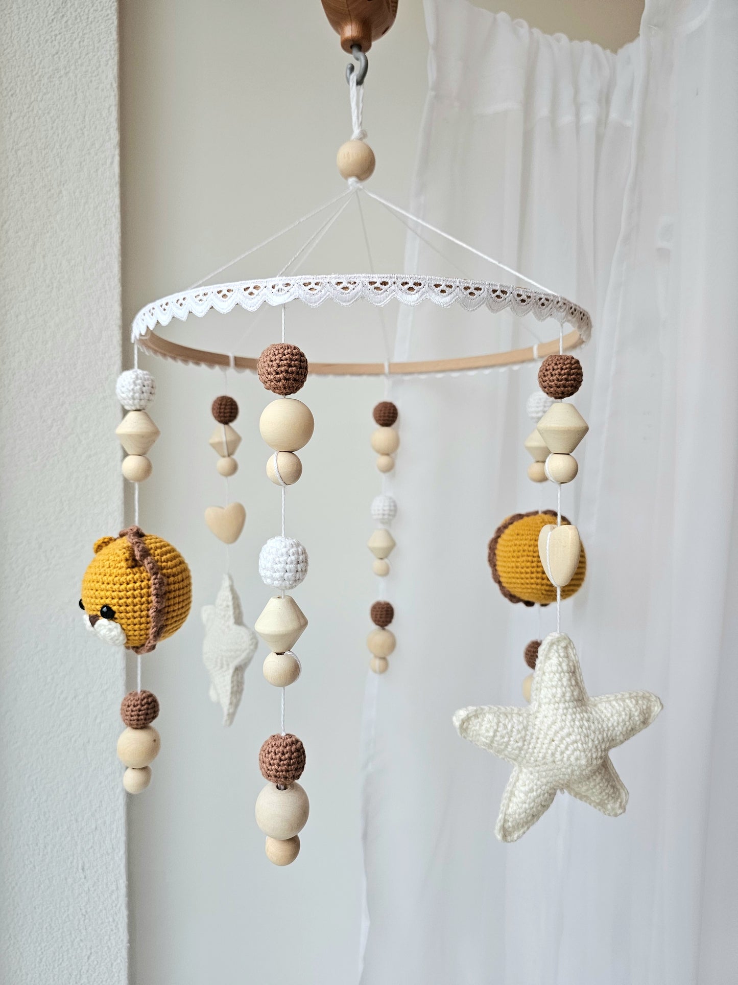 Baby Mobile Häkelliebe Löwe