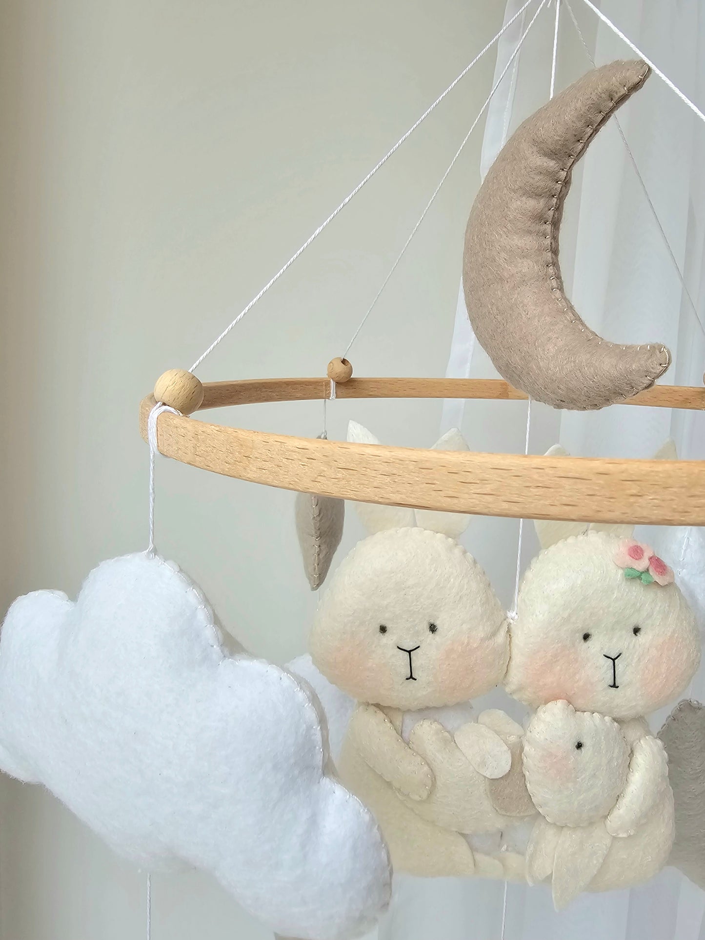 Baby Mobile Hasenfamilie
