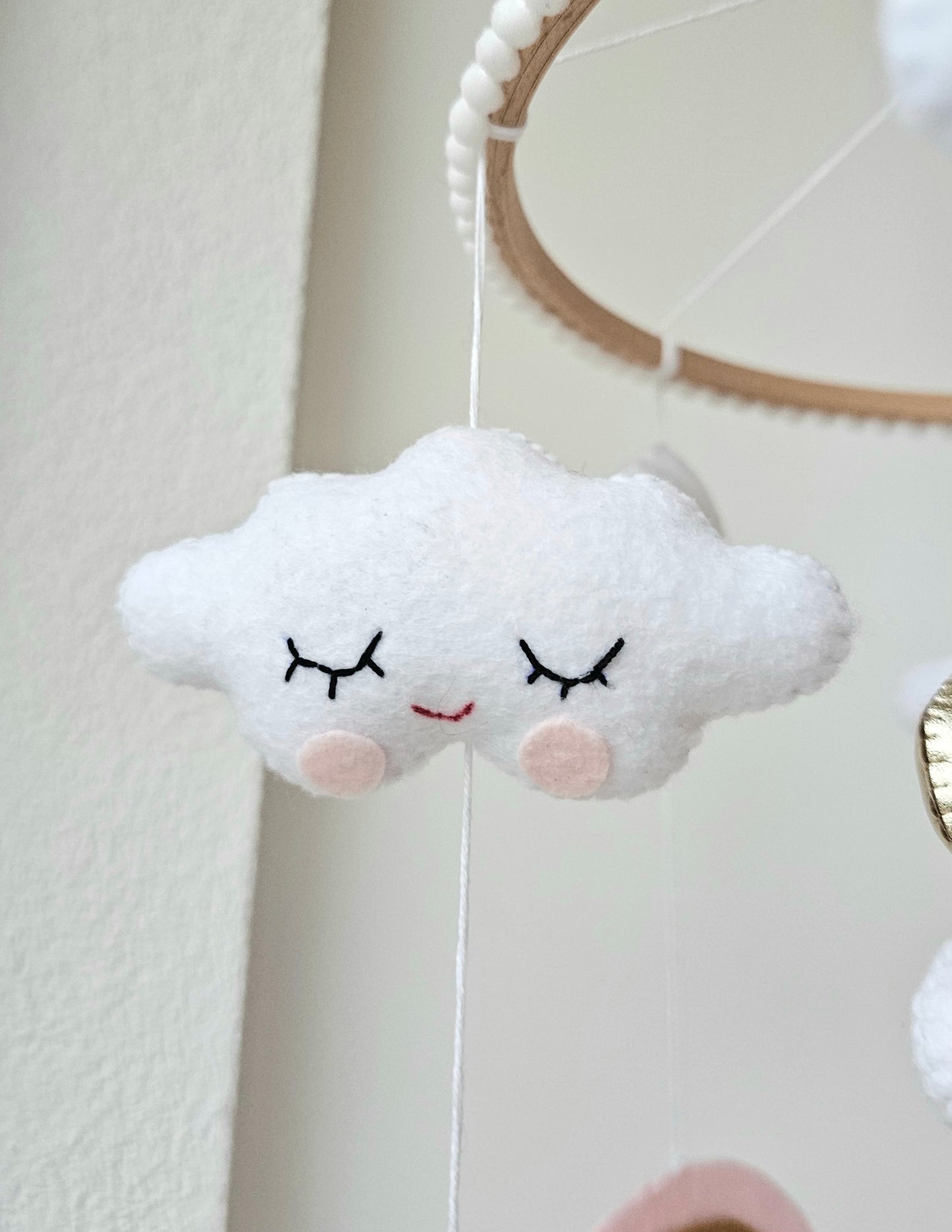 Baby Mobile Häschen rosa