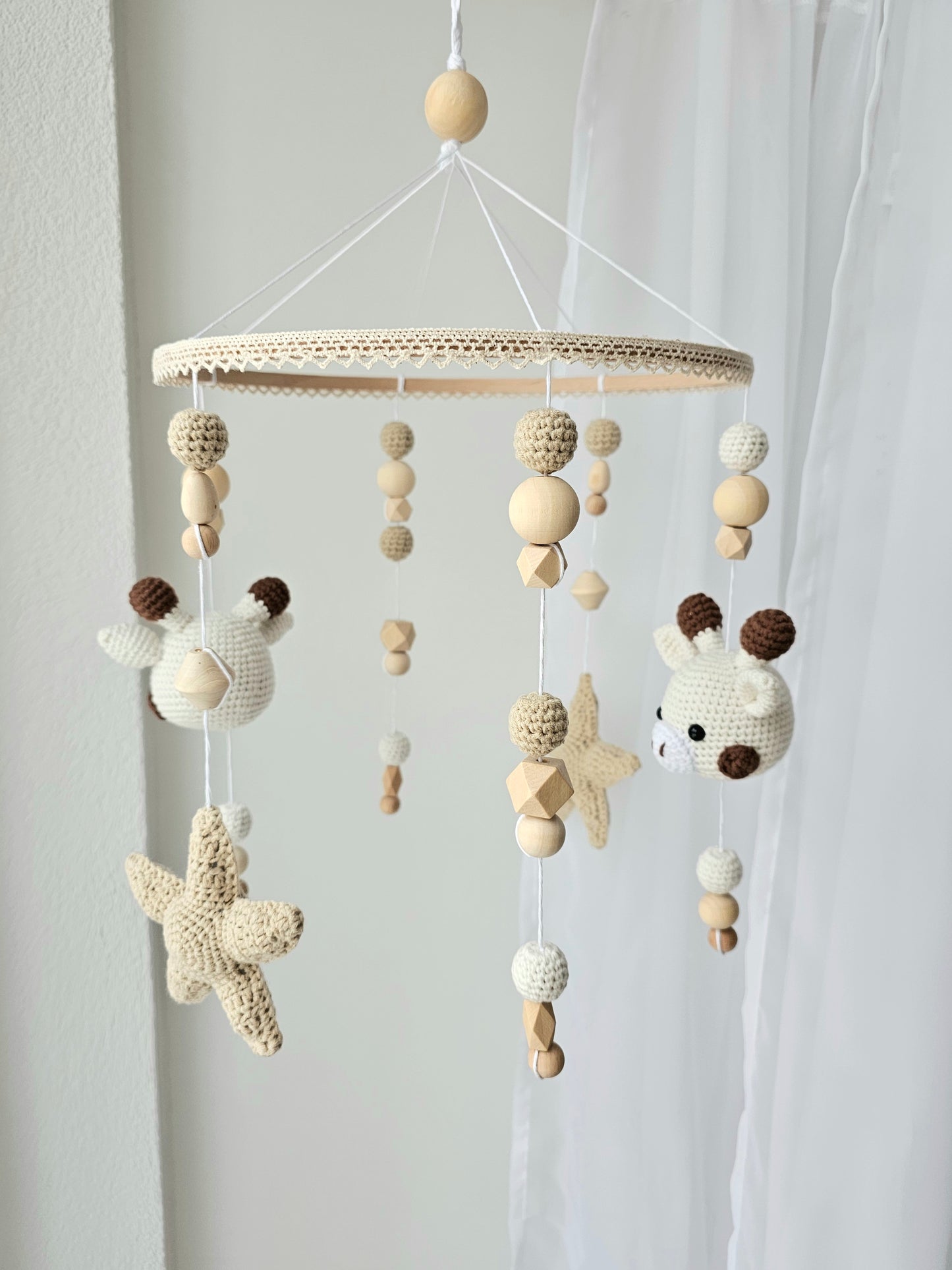 Baby Mobile Häkelliebe Giraffe
