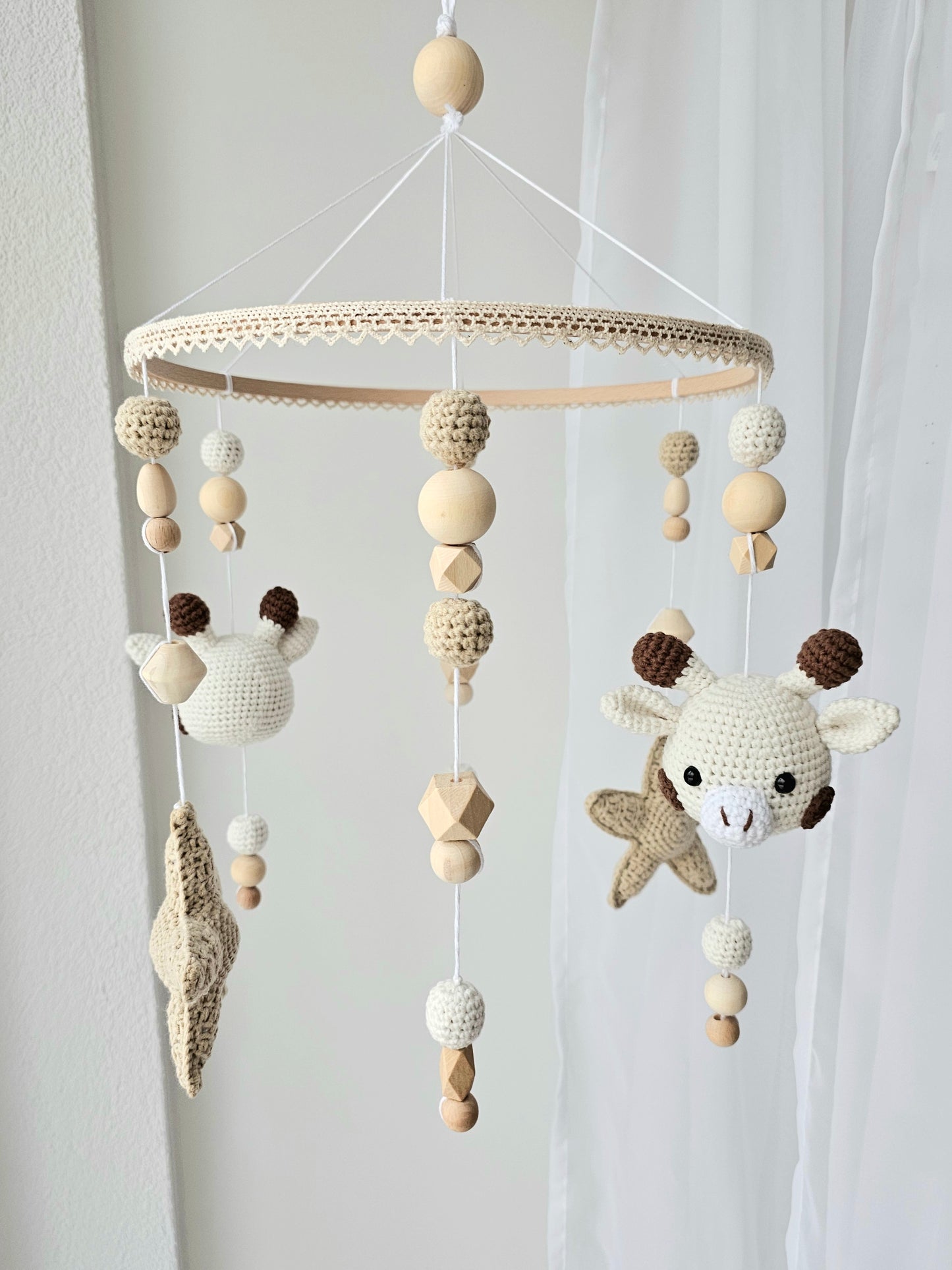 Baby Mobile Häkelliebe Giraffe