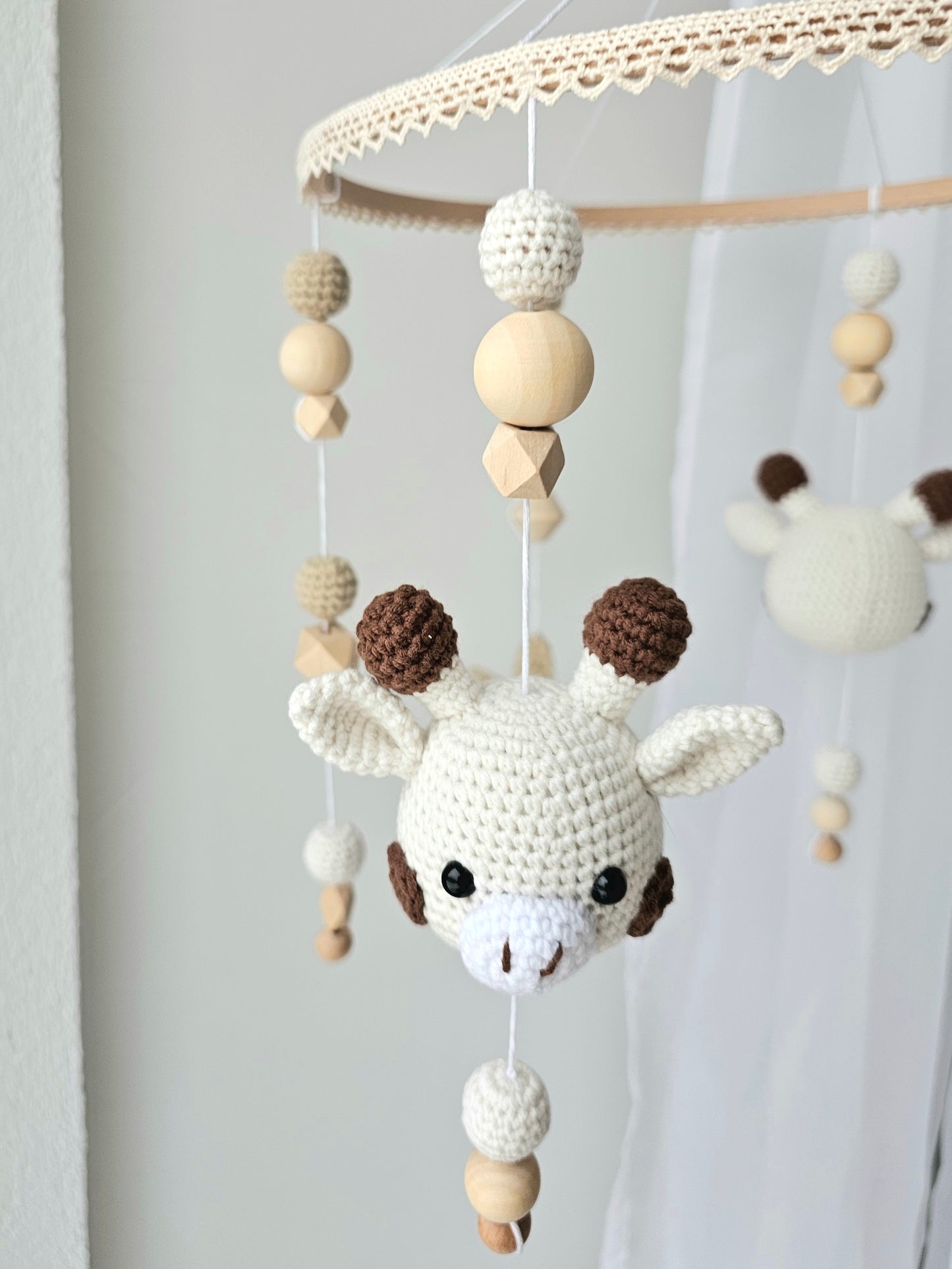 Baby Mobile Häkelliebe Giraffe