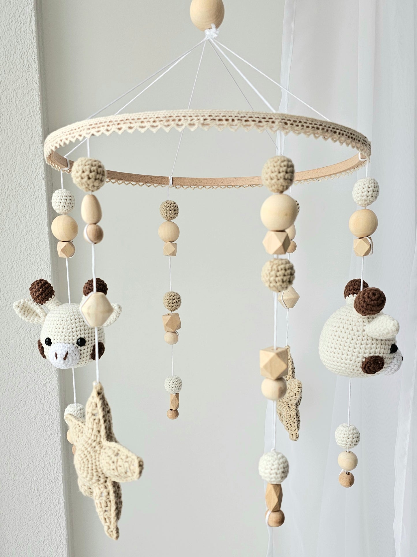 Baby Mobile Häkelliebe Giraffe