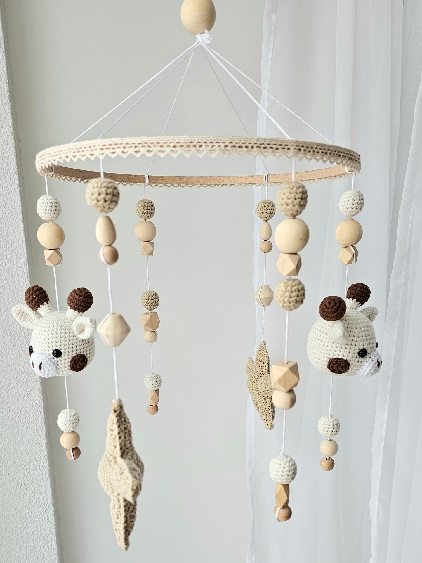 Baby Mobile Häkelliebe Giraffe