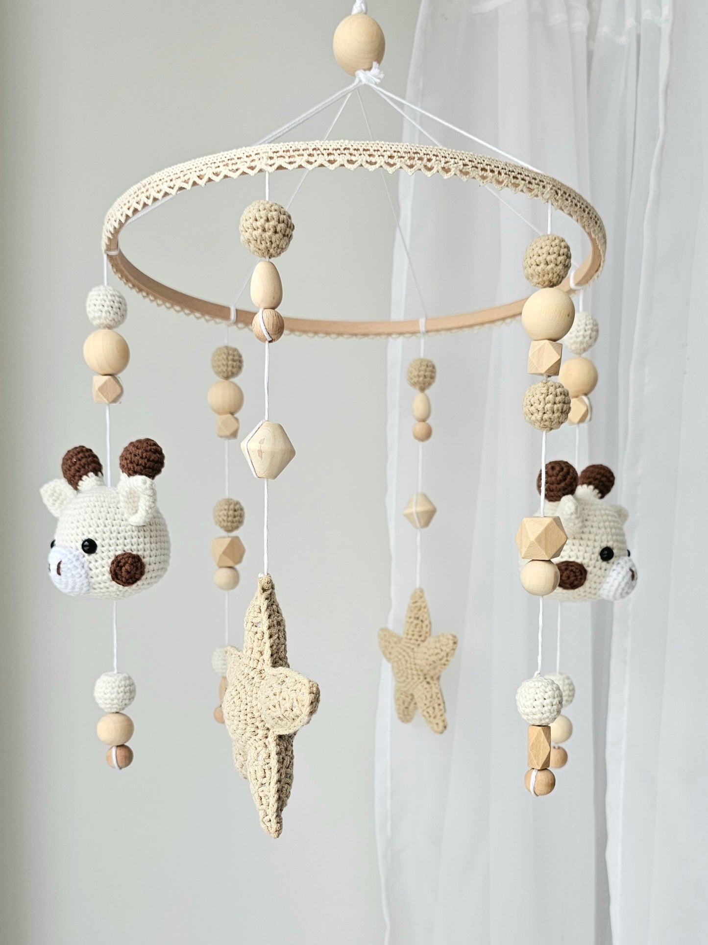 Baby Mobile Häkelliebe Giraffe
