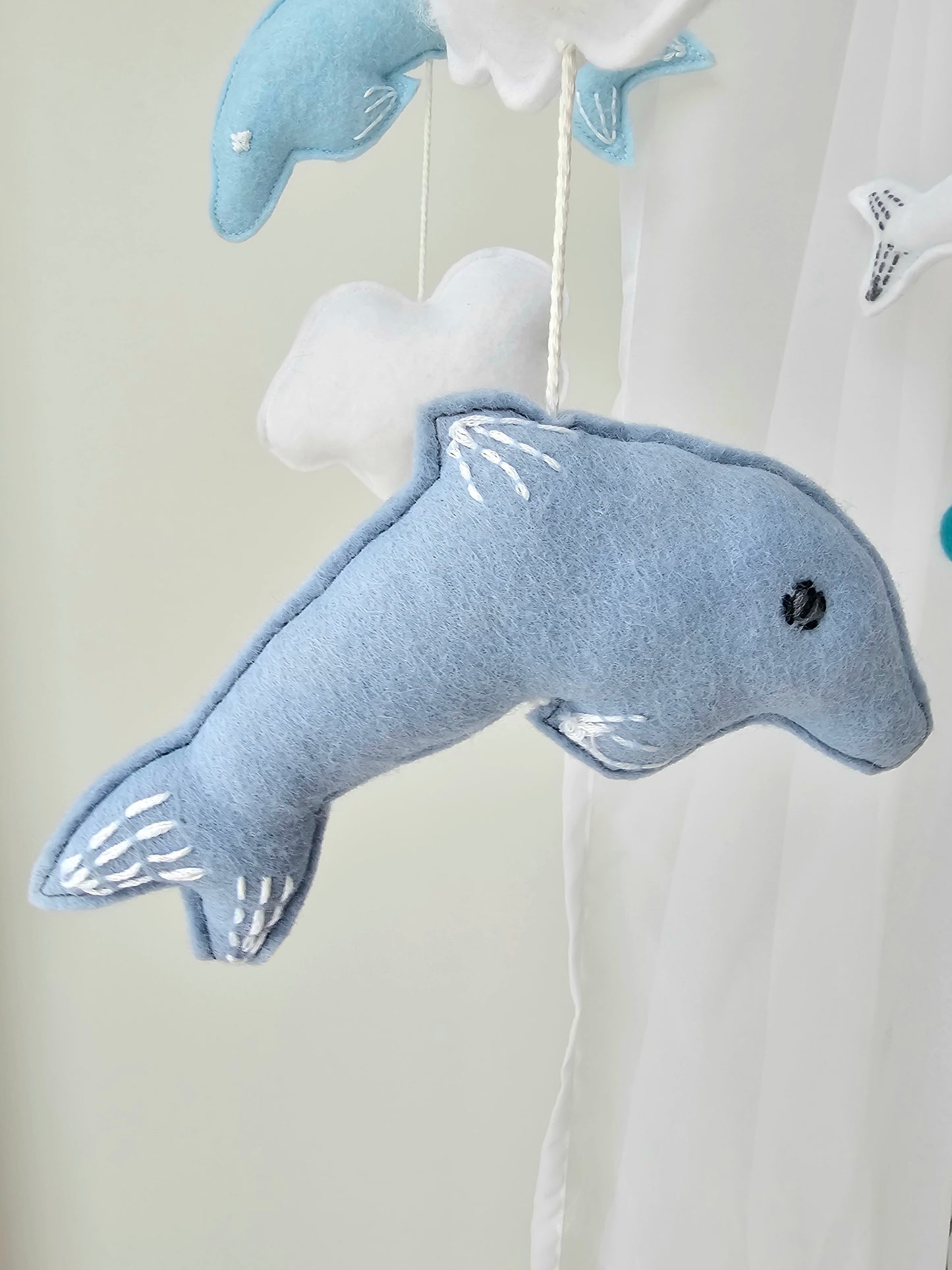Baby Mobile Delfin blau