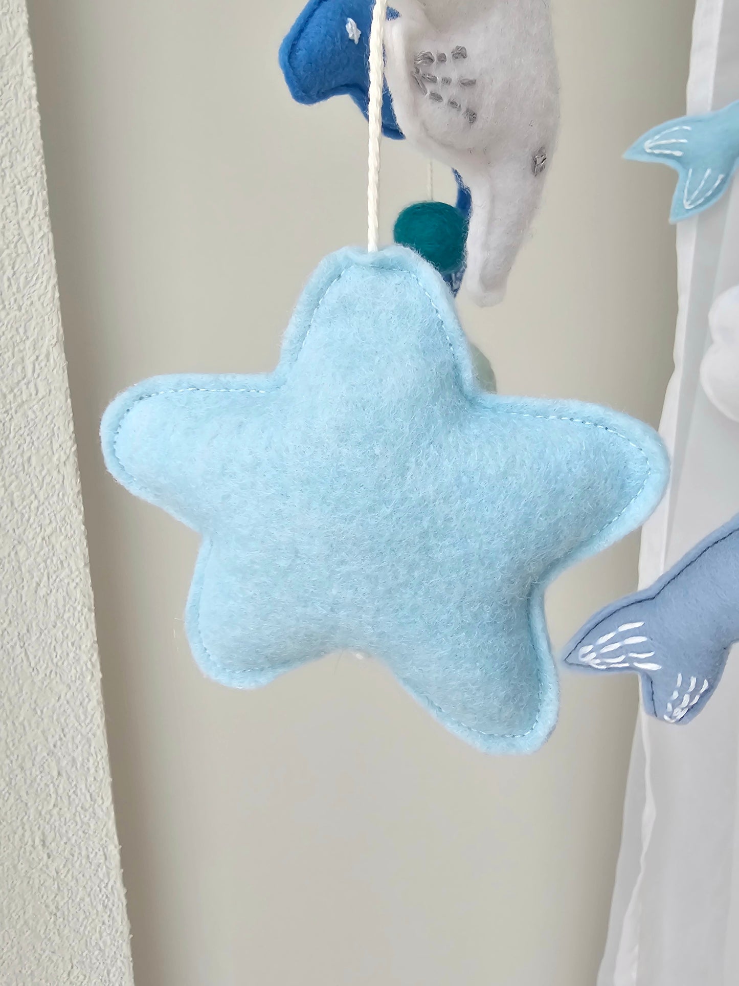 Baby Mobile Delfin blau
