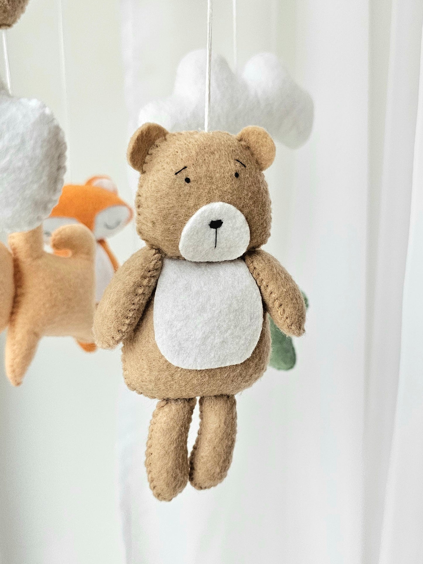 Baby Mobile Waldtiere orange